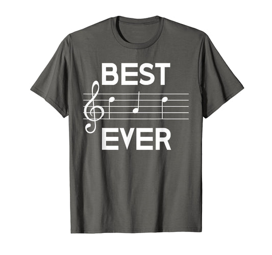 Best Dad Ever Music Notes Musician T-Shirt - Custom Art Print Men Women - T-Shirt, Sweatshirt, Hoodie