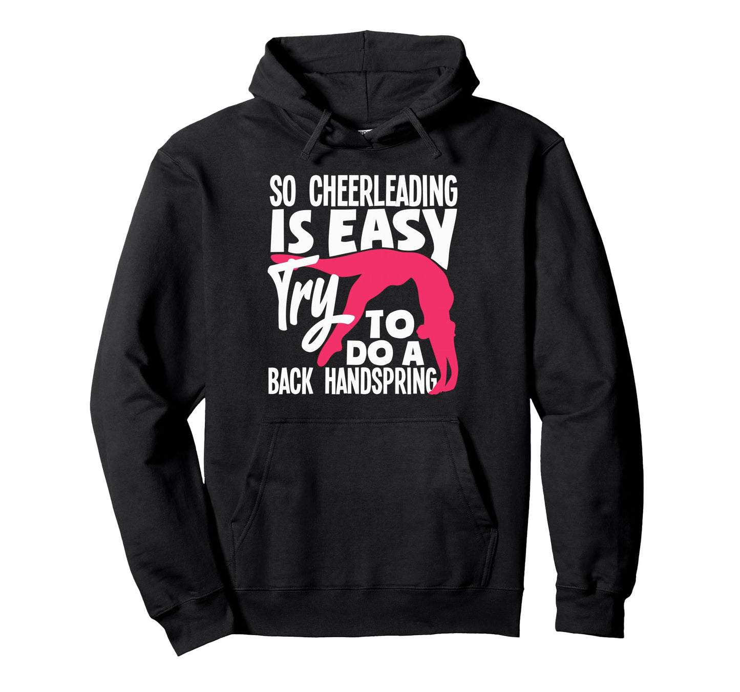 Funny Cheerleader Is Easy Do Back Hoodie - Unique Graphic Unisex - T-Shirt, Sweatshirt, Hoodie