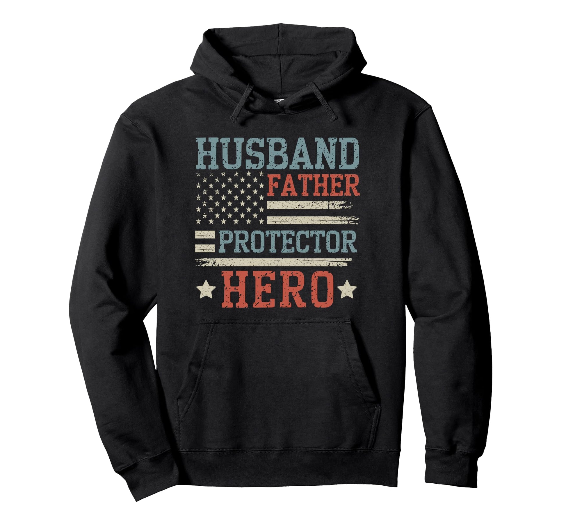 Mens Husband Father Protector Hero Daddy Hoodie - Aesthetic Graphic Unisex - T-Shirt, Sweatshirt, Hoodie