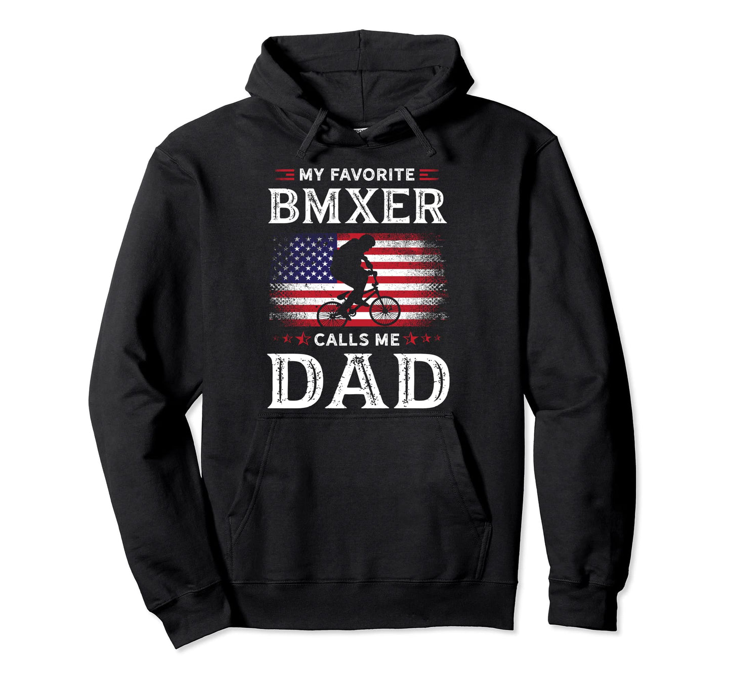 Bmx Bicycle Biking American Flag Biker Hoodie - Custom Art Print Unisex - T-Shirt, Sweatshirt, Hoodie