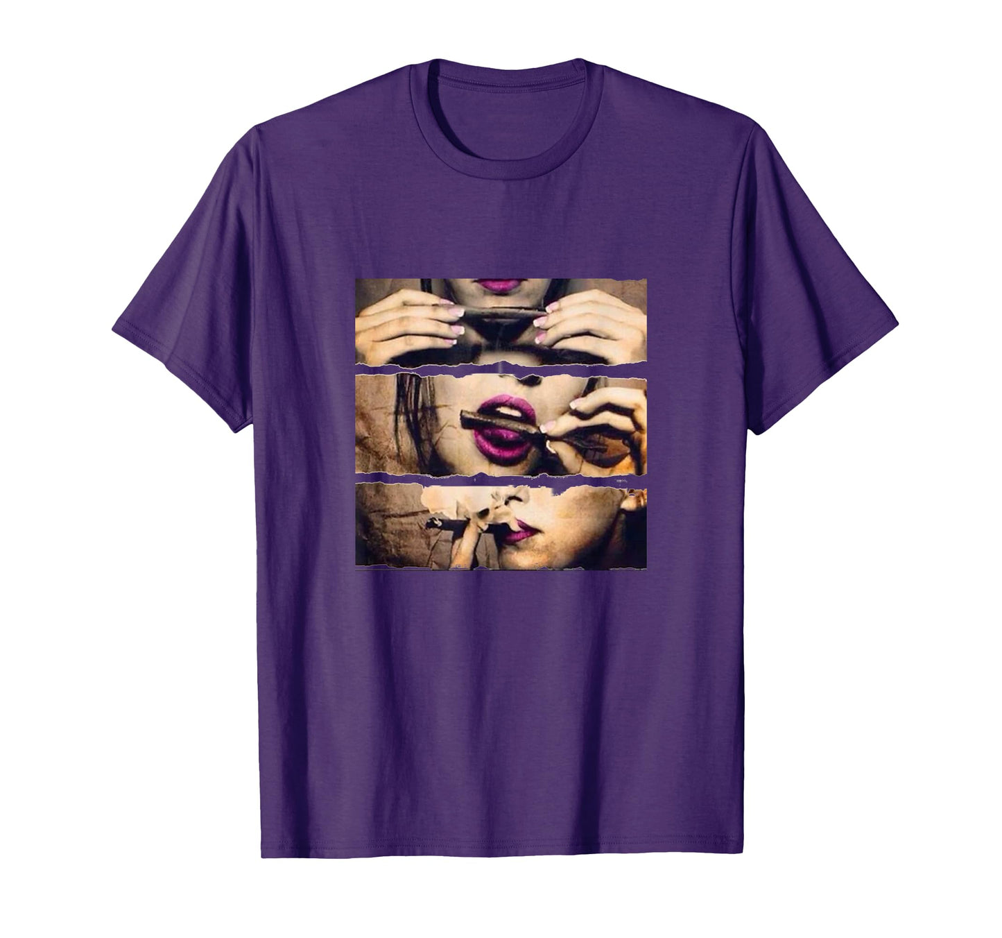 Pretty Sexy Turns Cigar And Smokes Cigar T-Shirt - Graphic Print for Adults - T-Shirt, Sweatshirt, Hoodie