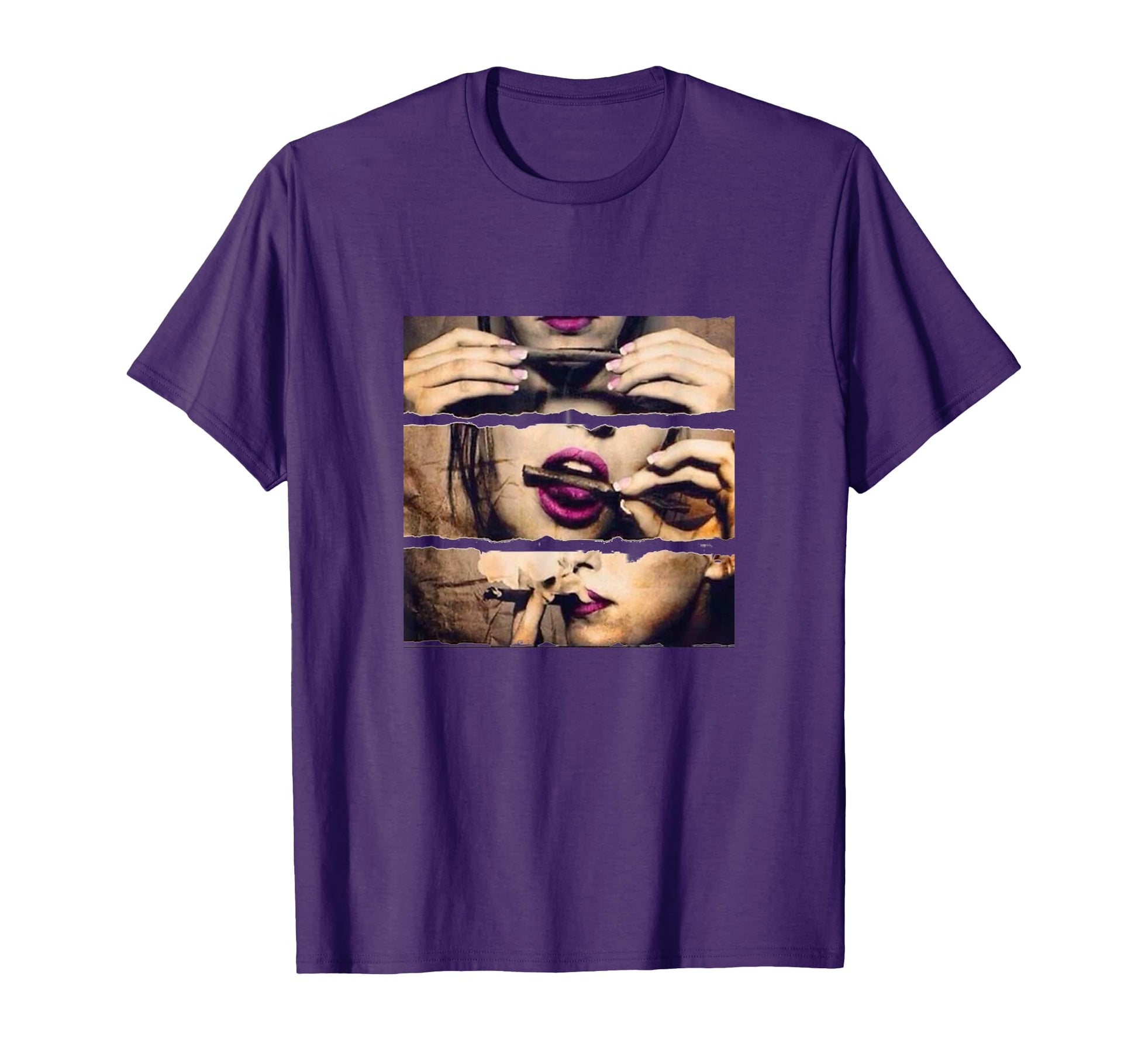 Pretty Sexy Turns Cigar And Smokes Cigar T-Shirt - Graphic Print for Adults - T-Shirt, Sweatshirt, Hoodie