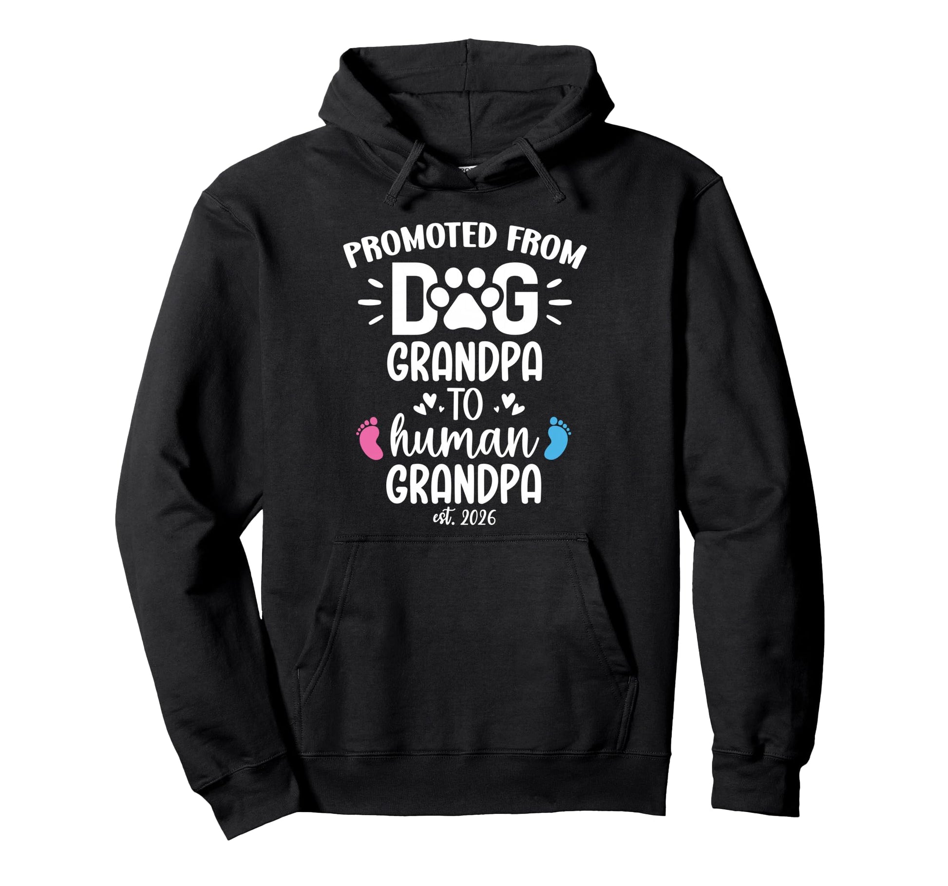 Grandparents Promoted From Dog Grandpa To Hoodie - Novelty Apparel Unisex - T-Shirt, Sweatshirt, Hoodie