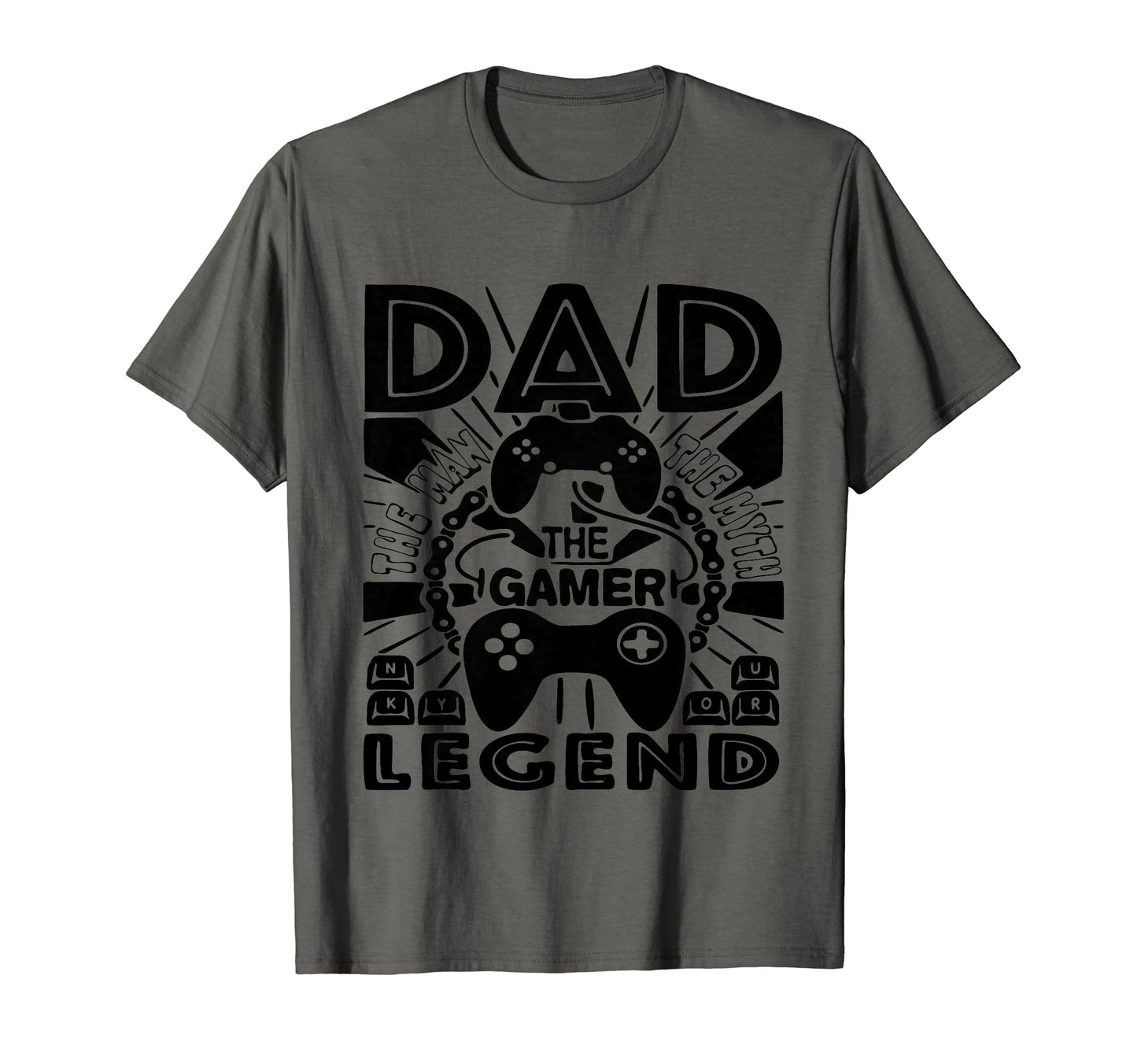 Funny Dad Myth Legend Gamer Video Games T-Shirt - Graphic Print Unisex - T-Shirt, Sweatshirt, Hoodie