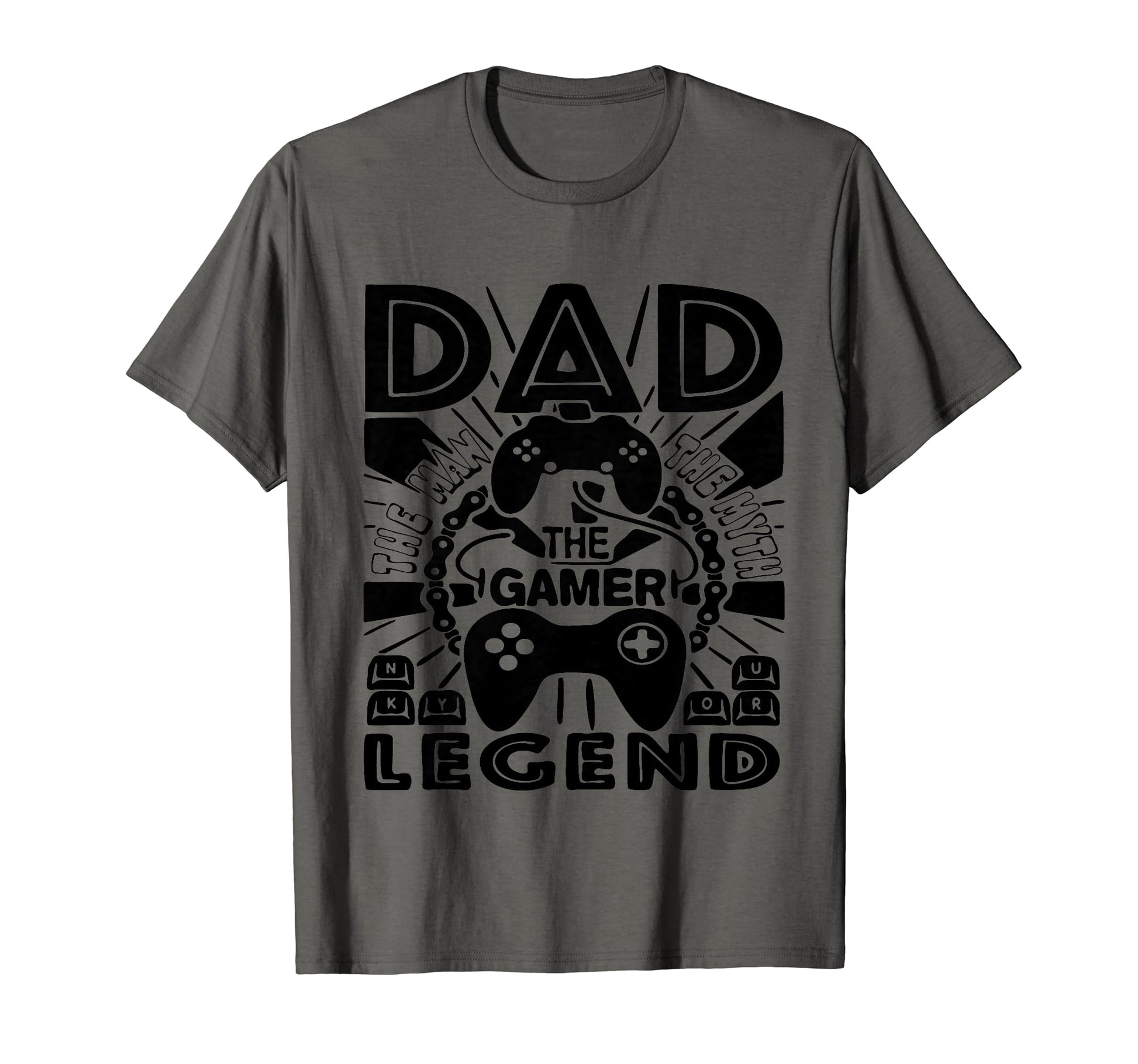 Funny Dad Myth Legend Gamer Video Games T-Shirt - Graphic Print Unisex - T-Shirt, Sweatshirt, Hoodie