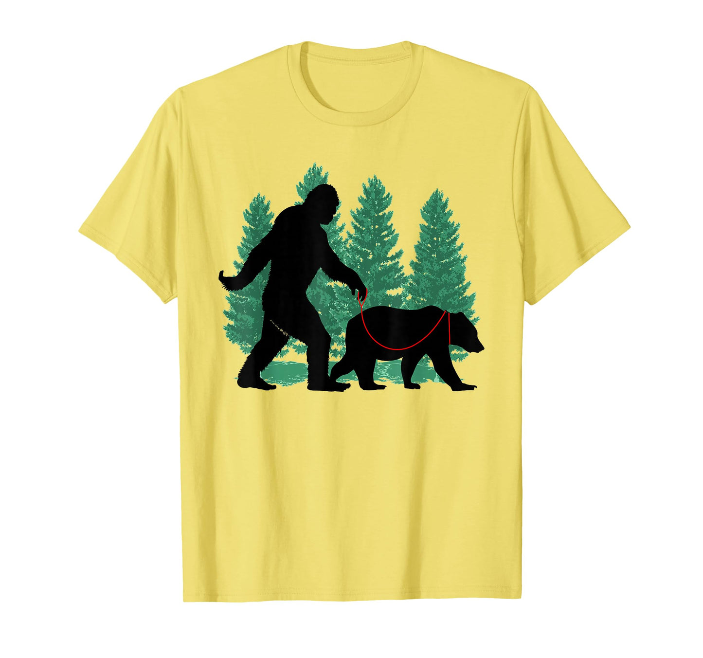 Funny Bigfoot Walking Grizzly Bear T-Shirt - Aesthetic Graphic Men Women - T-Shirt, Sweatshirt, Hoodie