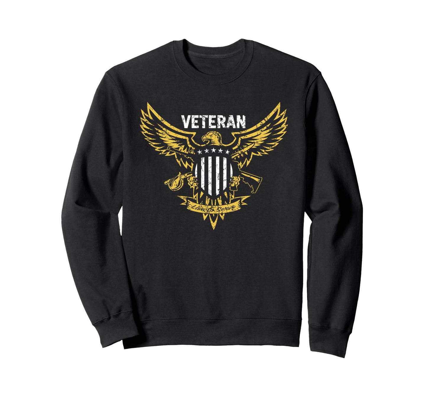 Military Veteran Eagle Patriotic Sweatshirt - Graphic Print Men Women - T-Shirt, Sweatshirt, Hoodie
