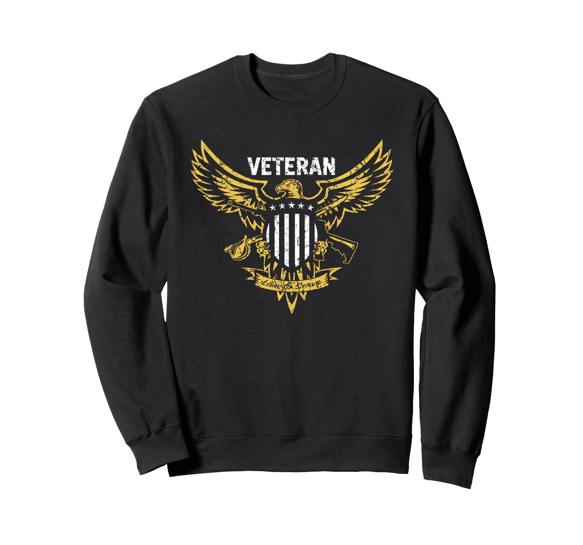 Military Veteran Eagle Patriotic Sweatshirt - Graphic Print Men Women - T-Shirt, Sweatshirt, Hoodie