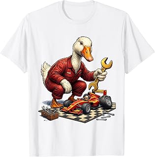 Silly Goose Race Car Pit Stop Graphic Tee T-Shirt Unisex T-shirt, Sweatshirt, Hoodie, Long Sleeve Tee - T-Shirt, Sweatshirt, Hoodie
