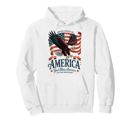 250Th Anniversary American History God Hoodie - Fun Novelty Design Unisex - T-Shirt, Sweatshirt, Hoodie