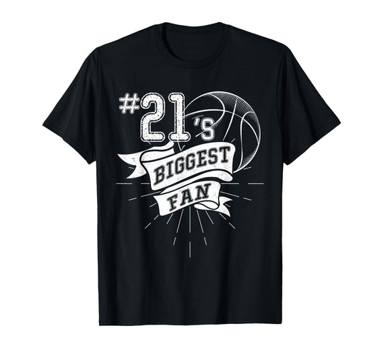 Biggest Fan Baseball Player Number T-Shirt - Fun Novelty Design for Adults - T-Shirt, Sweatshirt, Hoodie