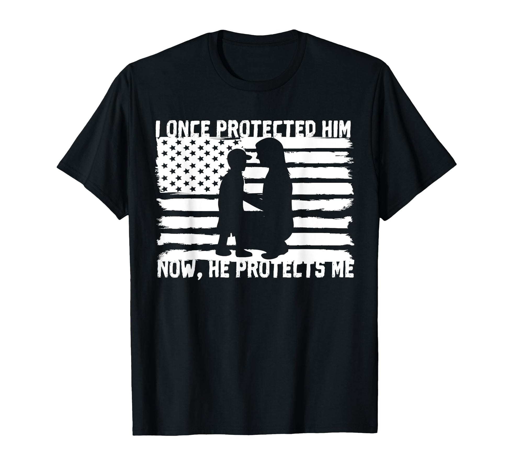 Army Mom I Once Protected Him Now He T-Shirt - Novelty Apparel for Adults - T-Shirt, Sweatshirt, Hoodie