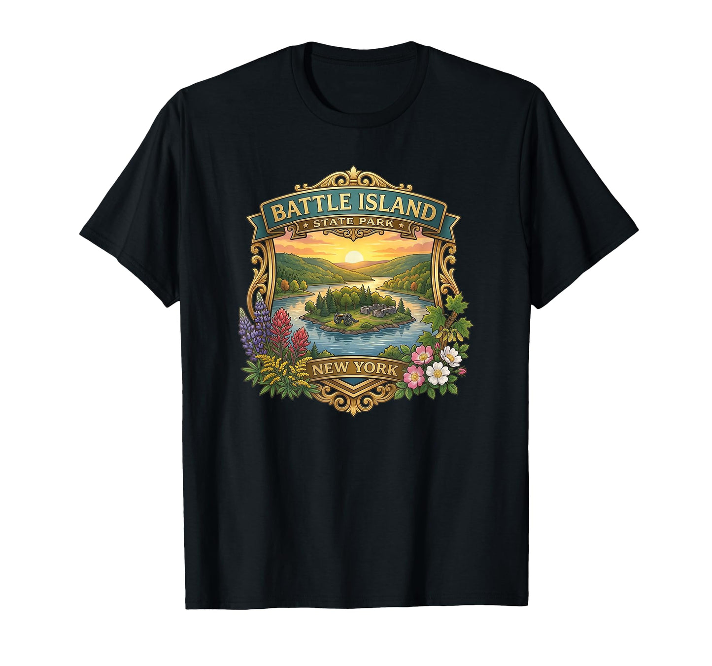 Battle Island State Park New York T-Shirt - Minimalist Print Men Women - T-Shirt, Sweatshirt, Hoodie