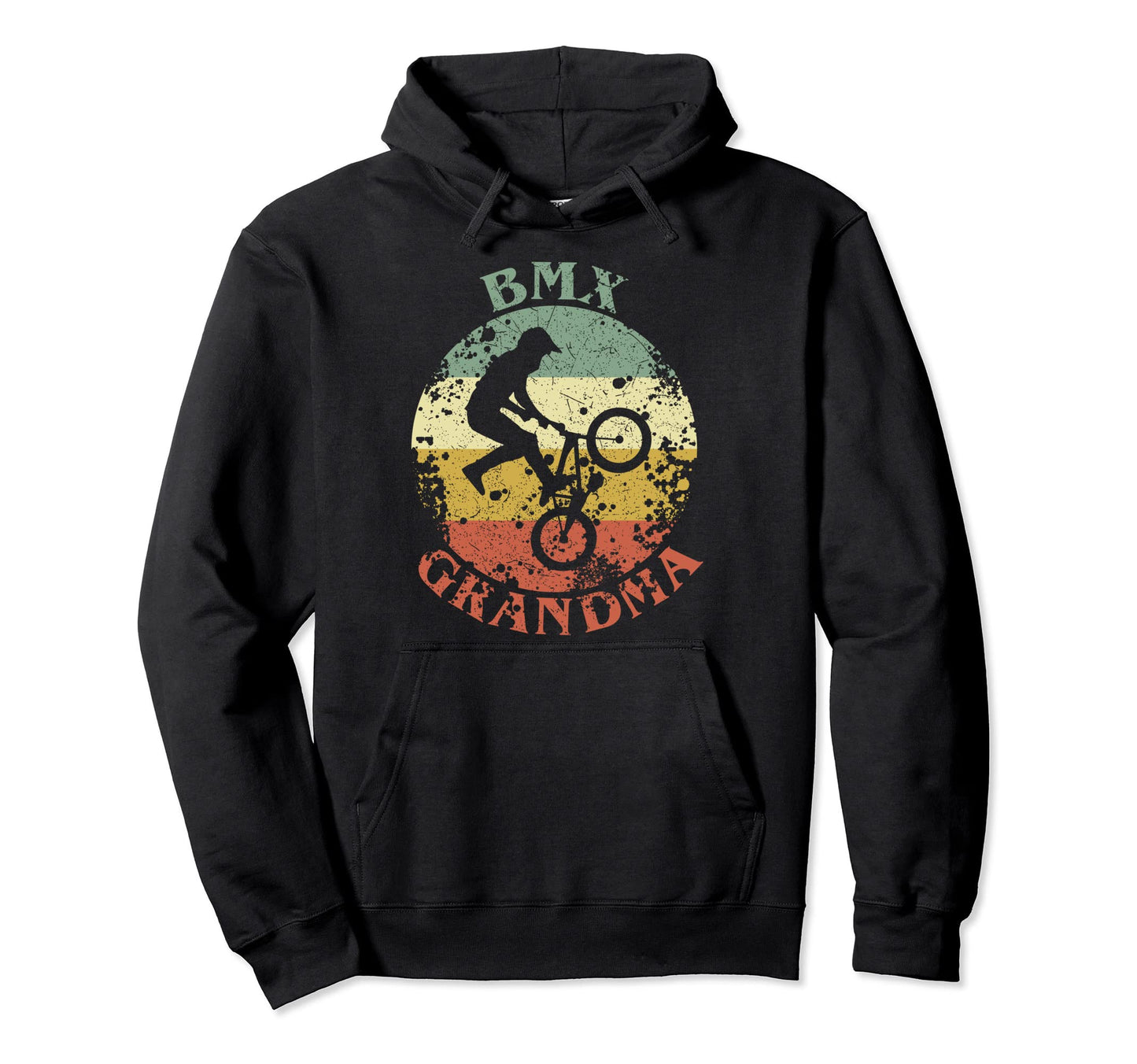 Bmx Grandma Distressed Bmx Rider Granny Hoodie - Trendy Graphic Unisex - T-Shirt, Sweatshirt, Hoodie