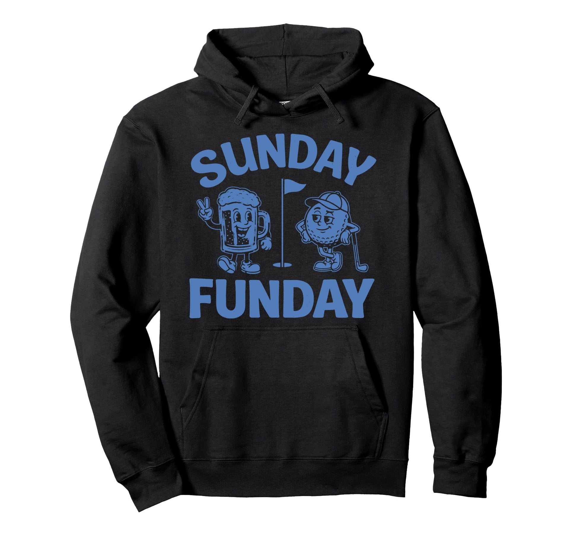 Sunday Funday Golfer Golf Lover Funny Hoodie - Minimalist Print Unisex - T-Shirt, Sweatshirt, Hoodie