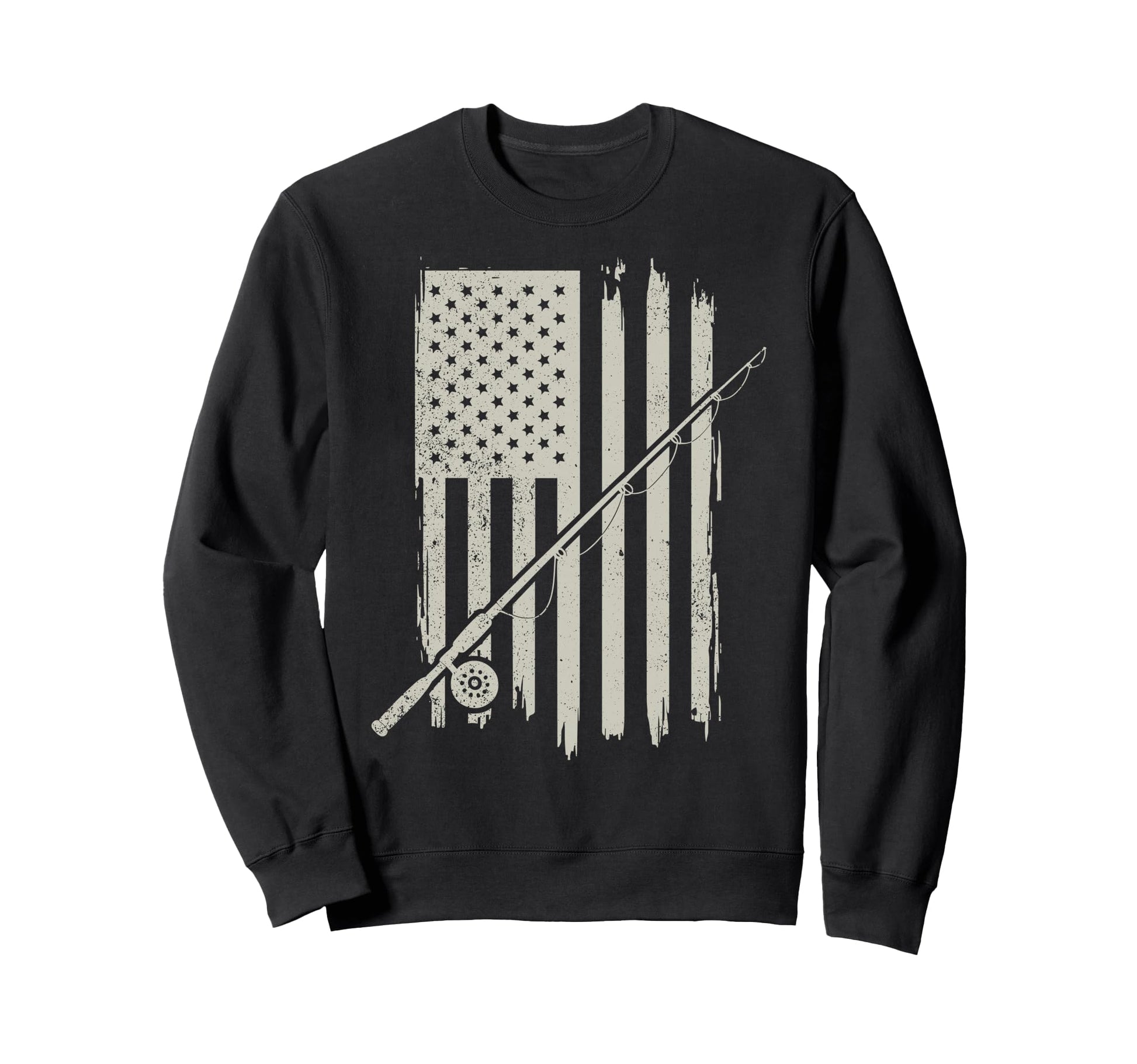 Us American Flag Fishing Lover Sweatshirt - Streetwear Style for Adults - T-Shirt, Sweatshirt, Hoodie