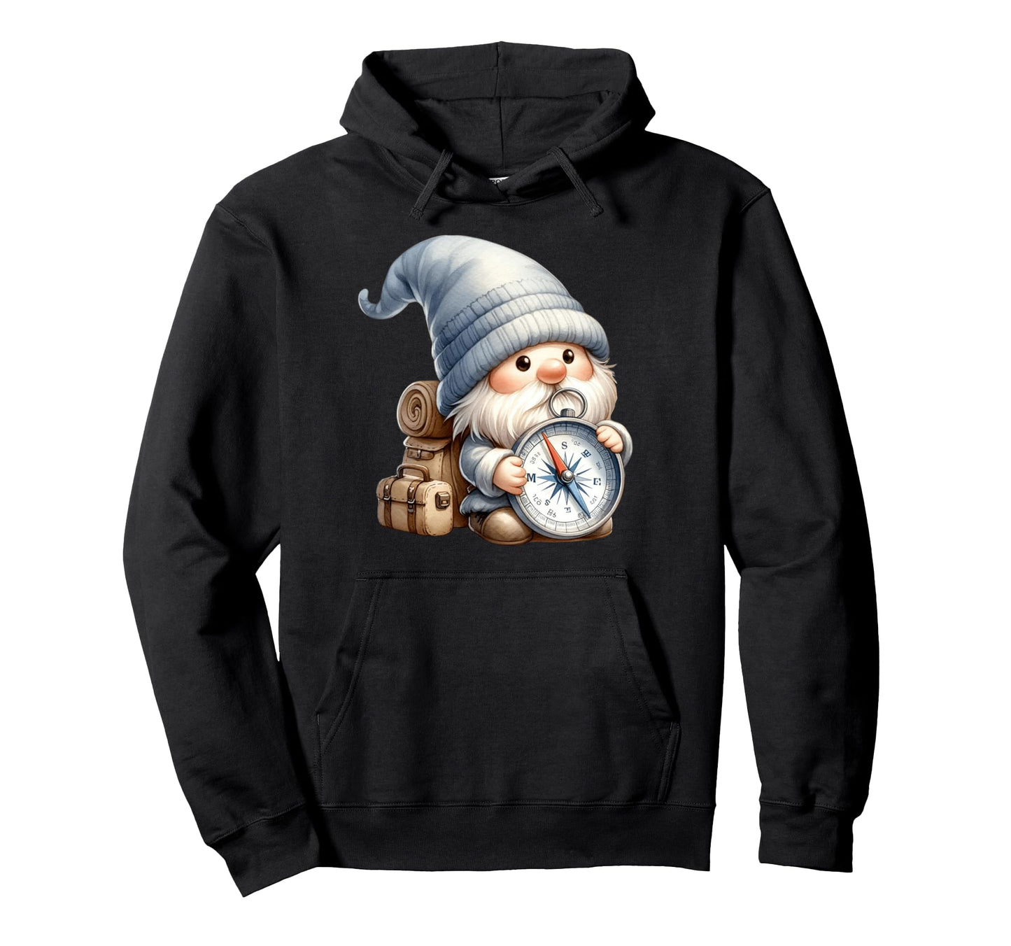 Camping Dad Gnome Compass Hiking Lovers Hoodie - Streetwear Style Unisex - T-Shirt, Sweatshirt, Hoodie