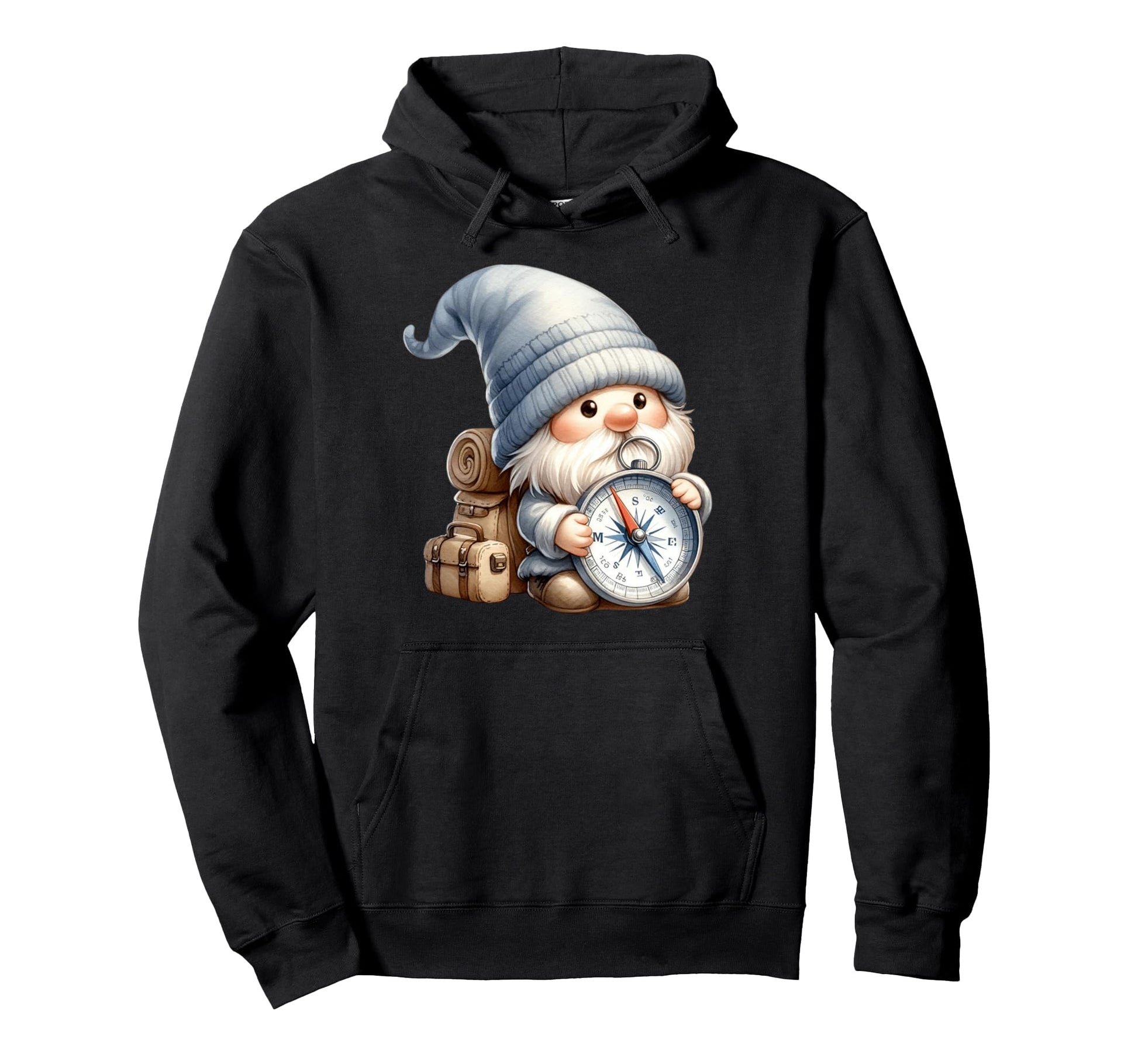 Camping Dad Gnome Compass Hiking Lovers Hoodie - Streetwear Style Unisex - T-Shirt, Sweatshirt, Hoodie