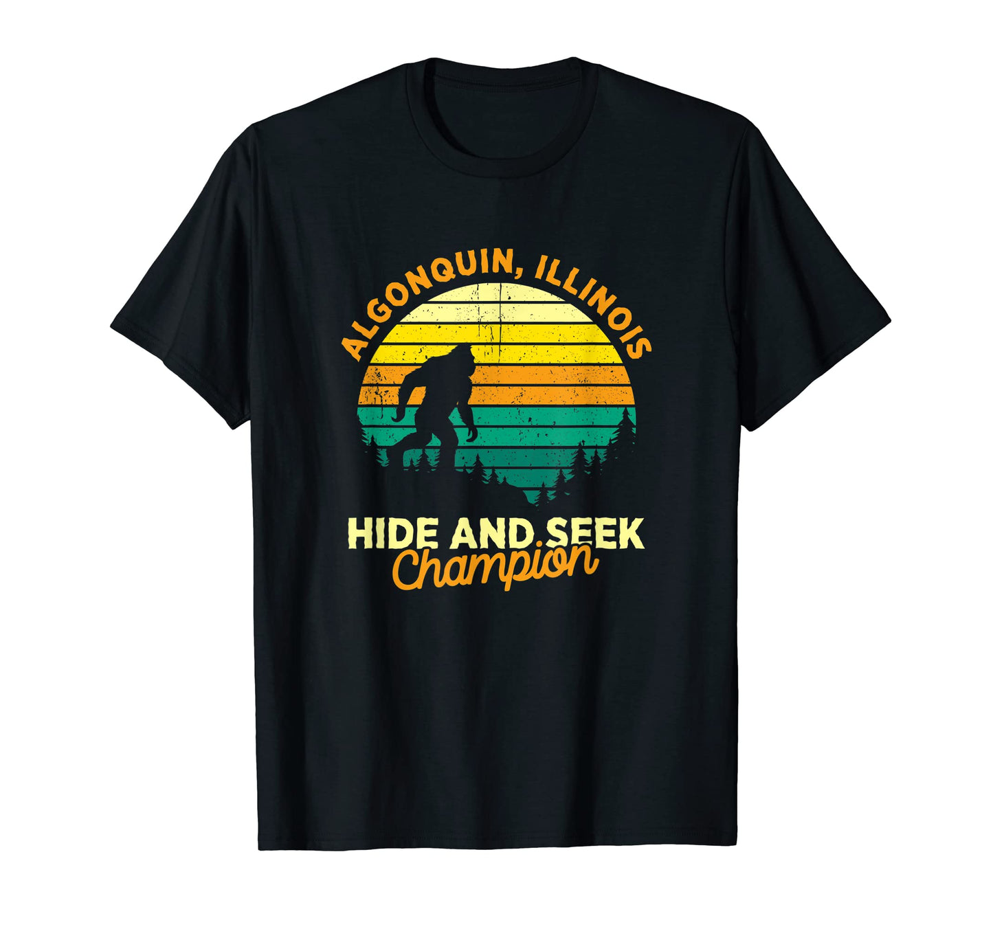 Algonquin Illinois Big Foot Souvenir T-Shirt - Novelty Apparel for Adults - T-Shirt, Sweatshirt, Hoodie