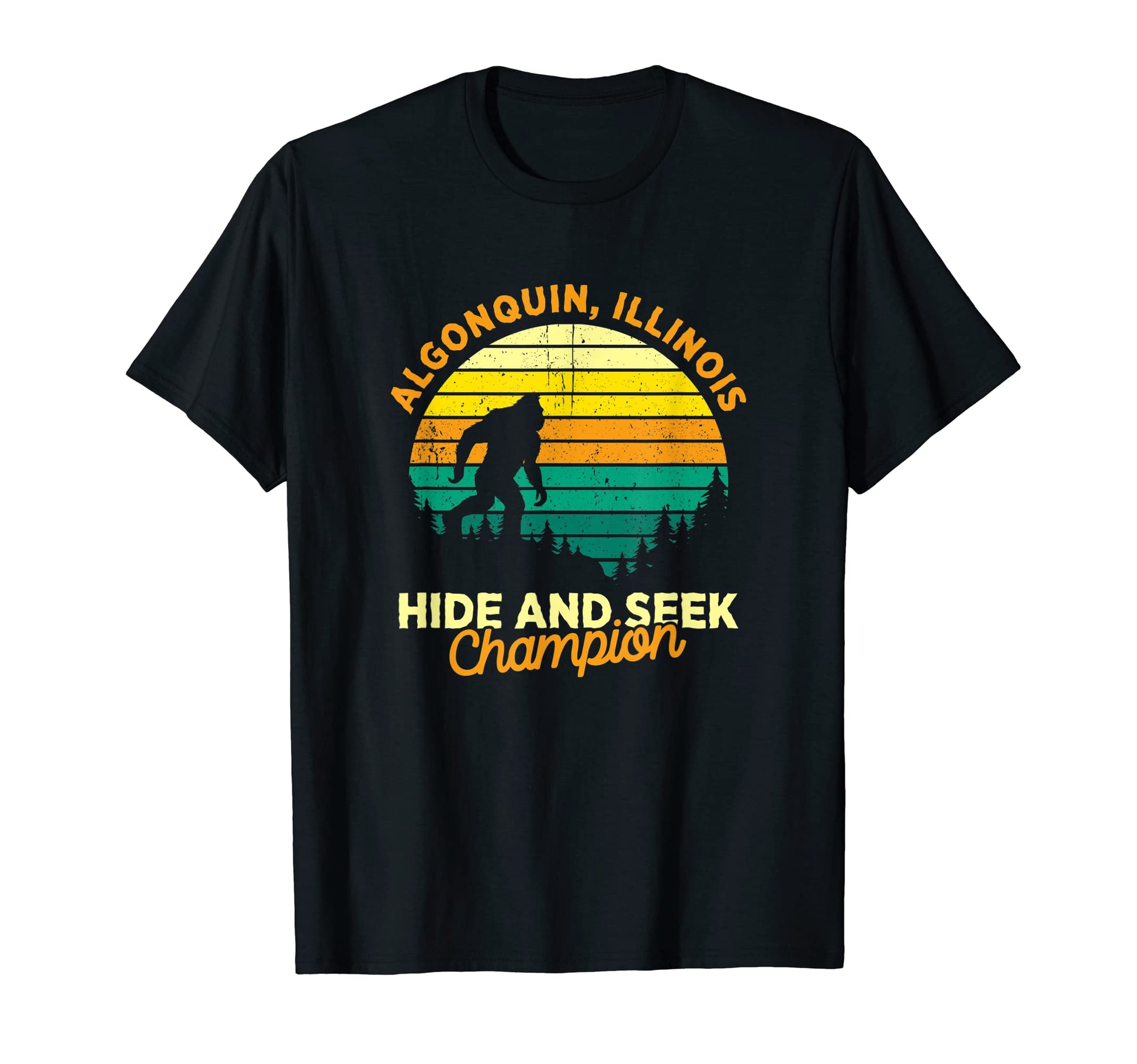 Algonquin Illinois Big Foot Souvenir T-Shirt - Novelty Apparel for Adults - T-Shirt, Sweatshirt, Hoodie