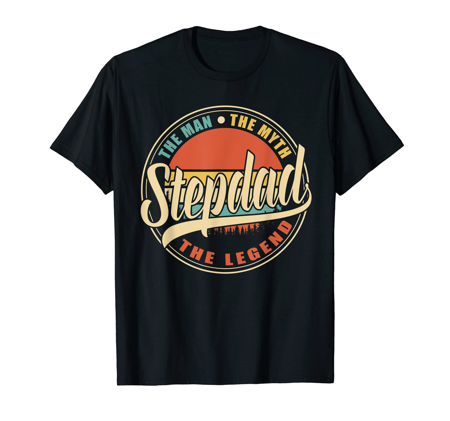 Mens Stepdad Myth Legend Dad Fathers T-Shirt - Custom Art Print for Adults - T-Shirt, Sweatshirt, Hoodie