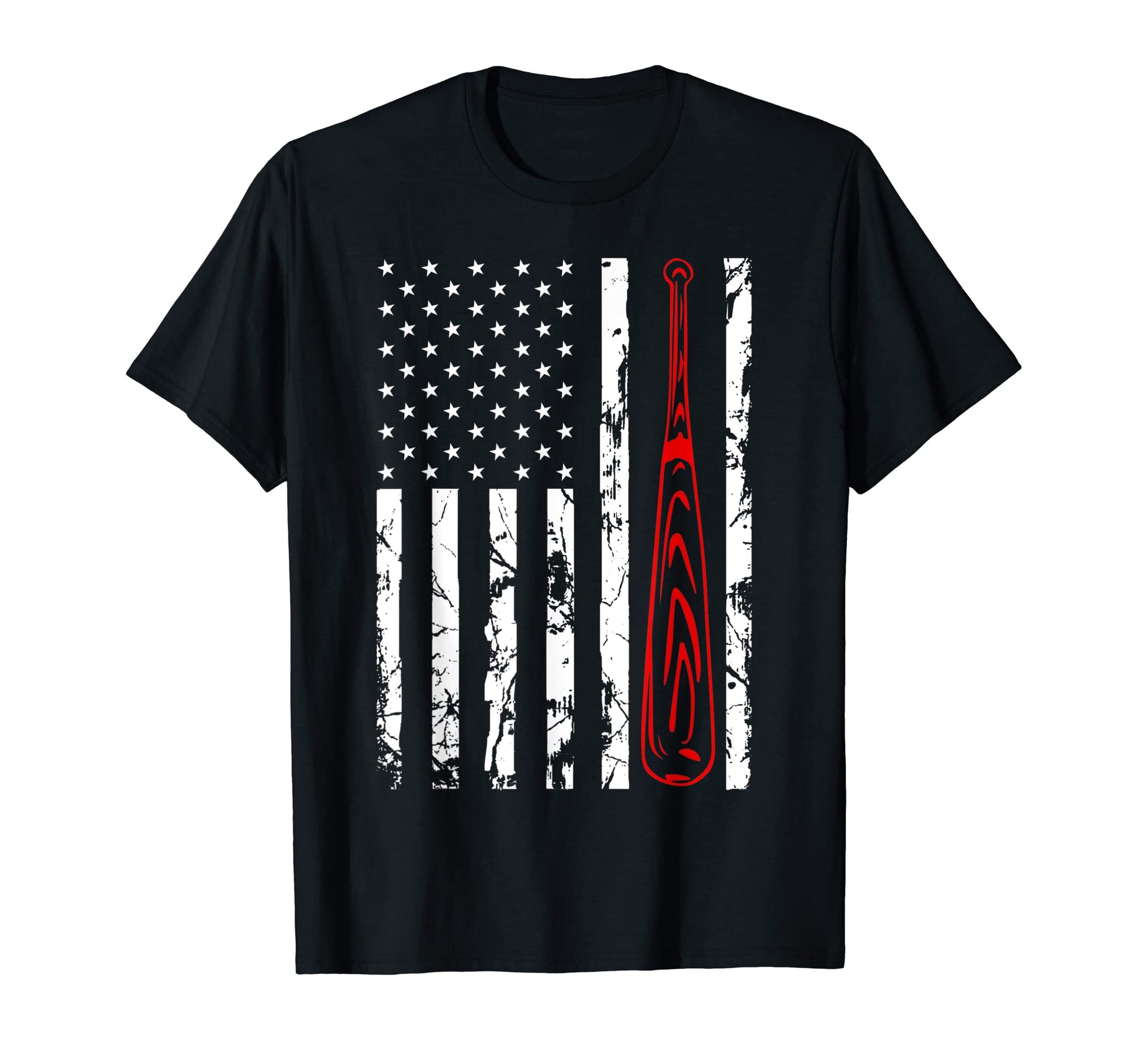 American Flag Baseball Flag Dad Mom T-Shirt - Custom Art Print Unisex - T-Shirt, Sweatshirt, Hoodie