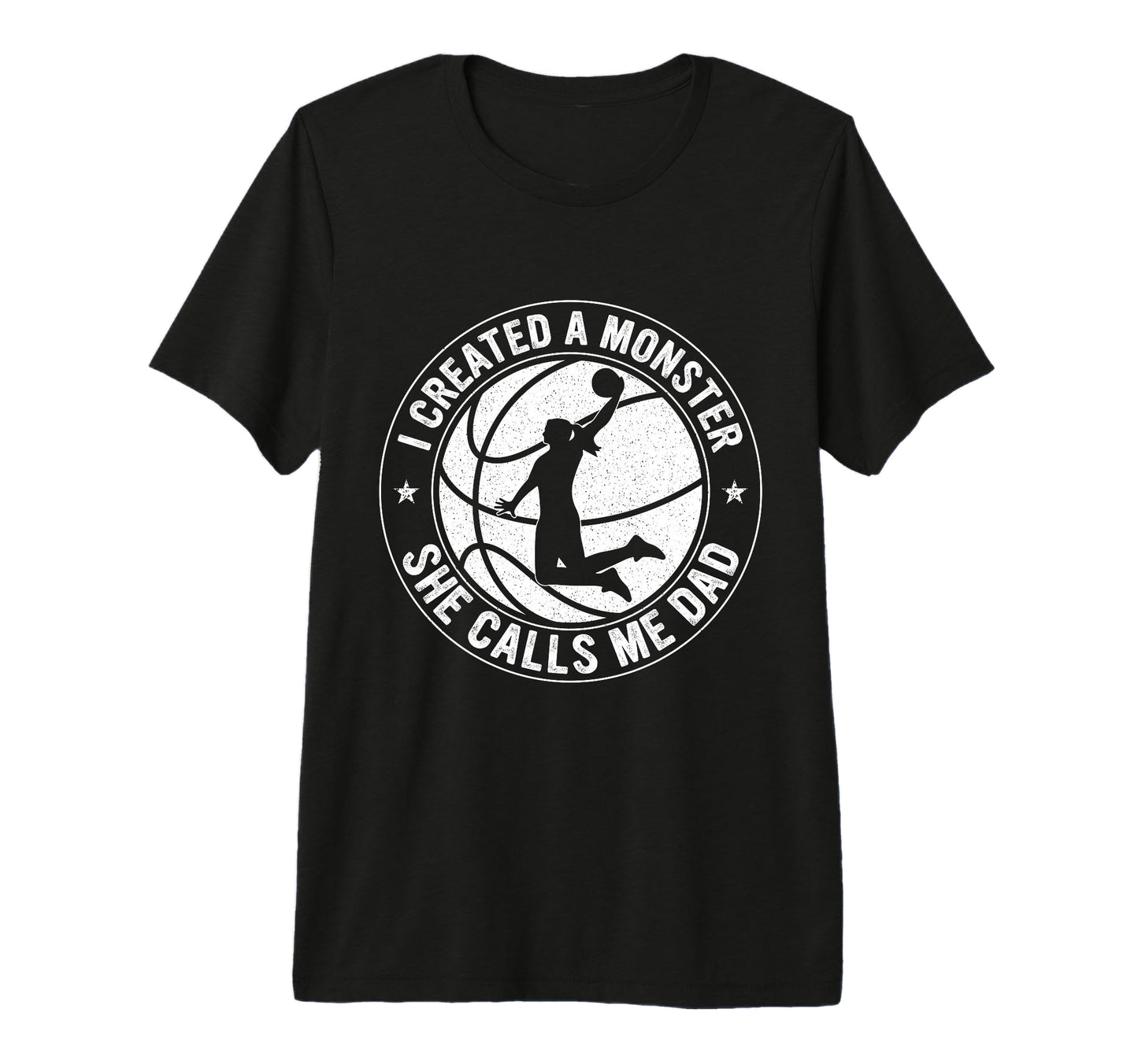 Mens I Created Monster She Calls Me Dad T-Shirt - Custom Art Print Unisex - T-Shirt, Sweatshirt, Hoodie