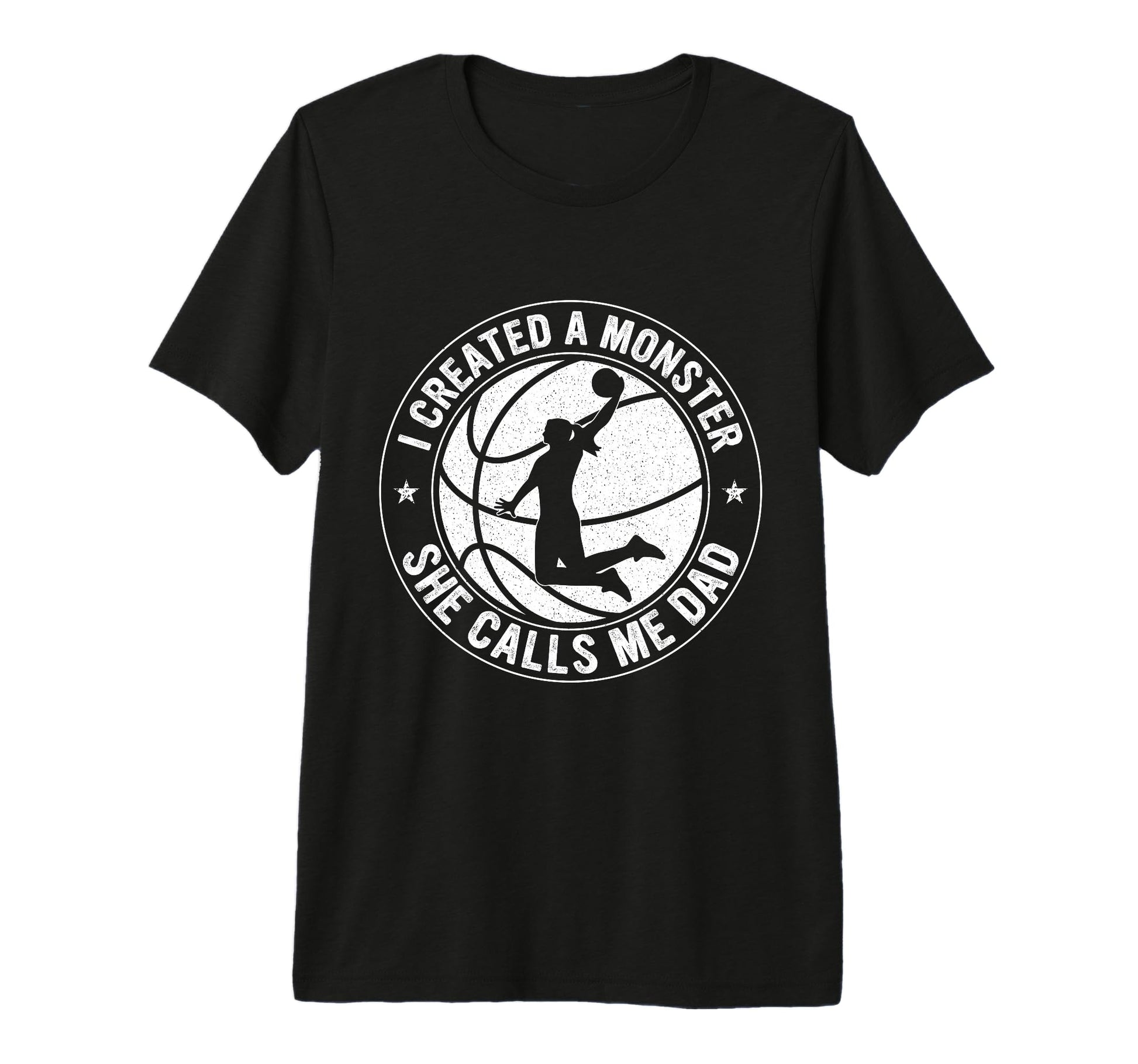 Mens I Created Monster She Calls Me Dad T-Shirt - Custom Art Print Unisex - T-Shirt, Sweatshirt, Hoodie