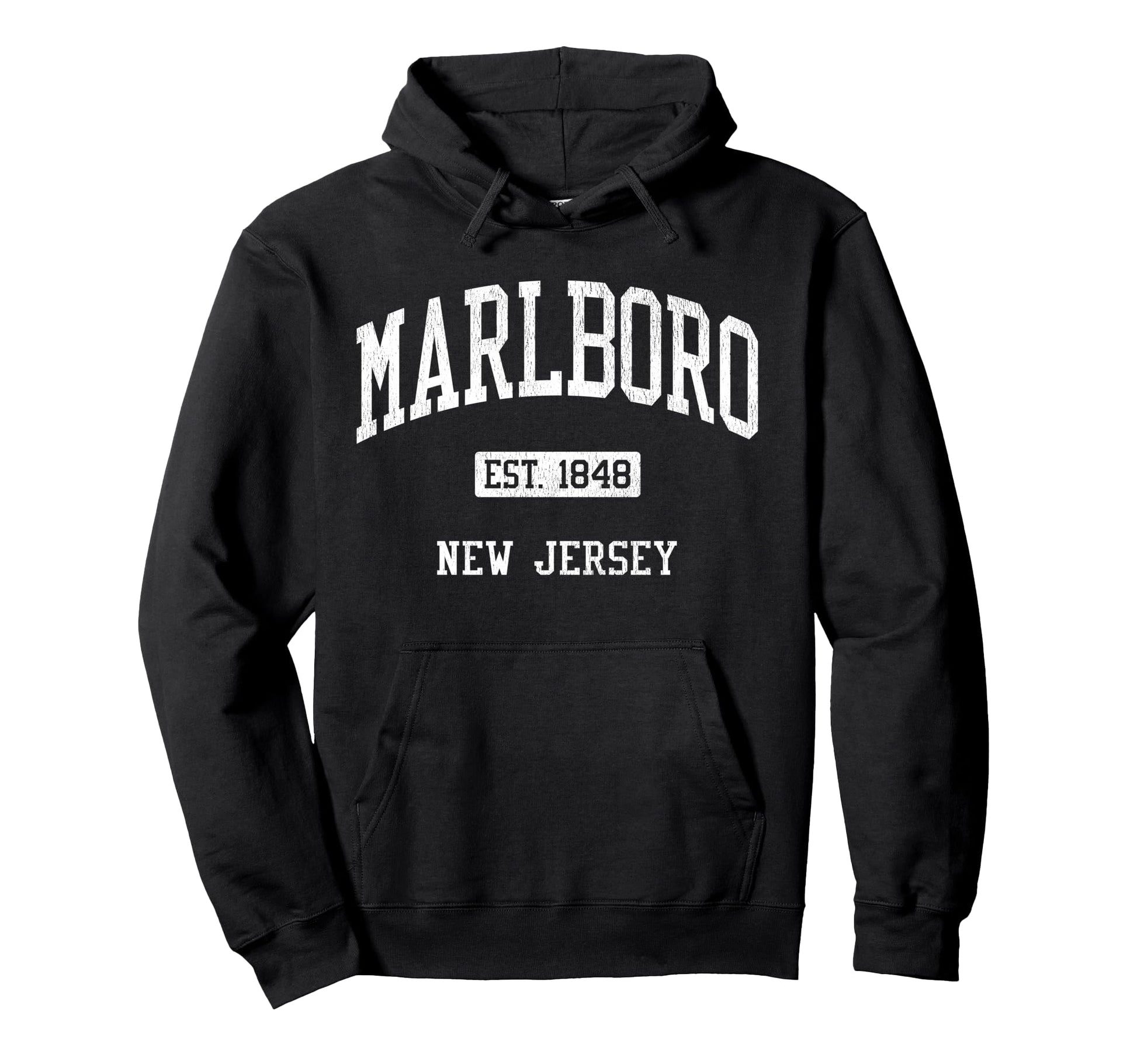 Marlboro New Jersey Nj Js04 Athletic Hoodie - Aesthetic Graphic Unisex - T-Shirt, Sweatshirt, Hoodie
