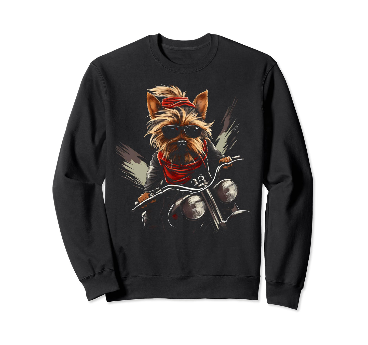 Motorcycle Dad Biker Dog Sweatshirt - Aesthetic Graphic Men Women - T-Shirt, Sweatshirt, Hoodie