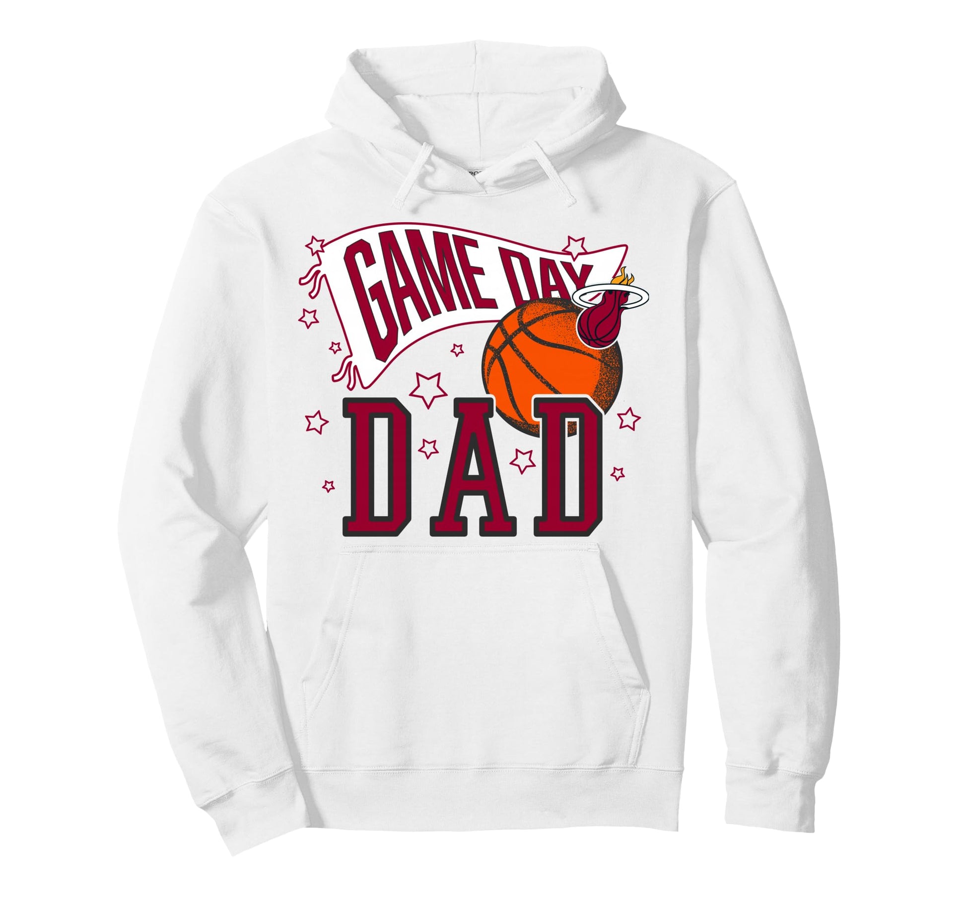 Nba Miami Heat Fathers Day Pennant Hoodie - Fun Novelty Design Men Women - T-Shirt, Sweatshirt, Hoodie