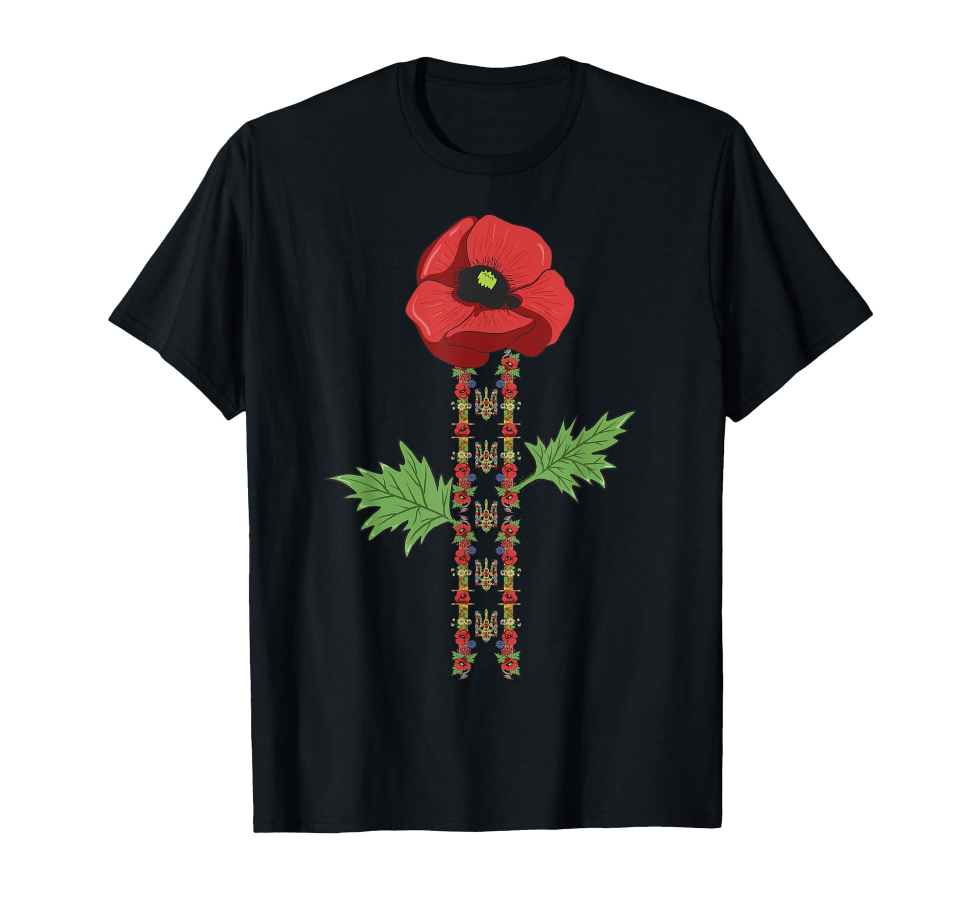 Ukraine Red Poppy Trysub Floral Pop T-Shirt - Streetwear Style for Adults - T-Shirt, Sweatshirt, Hoodie