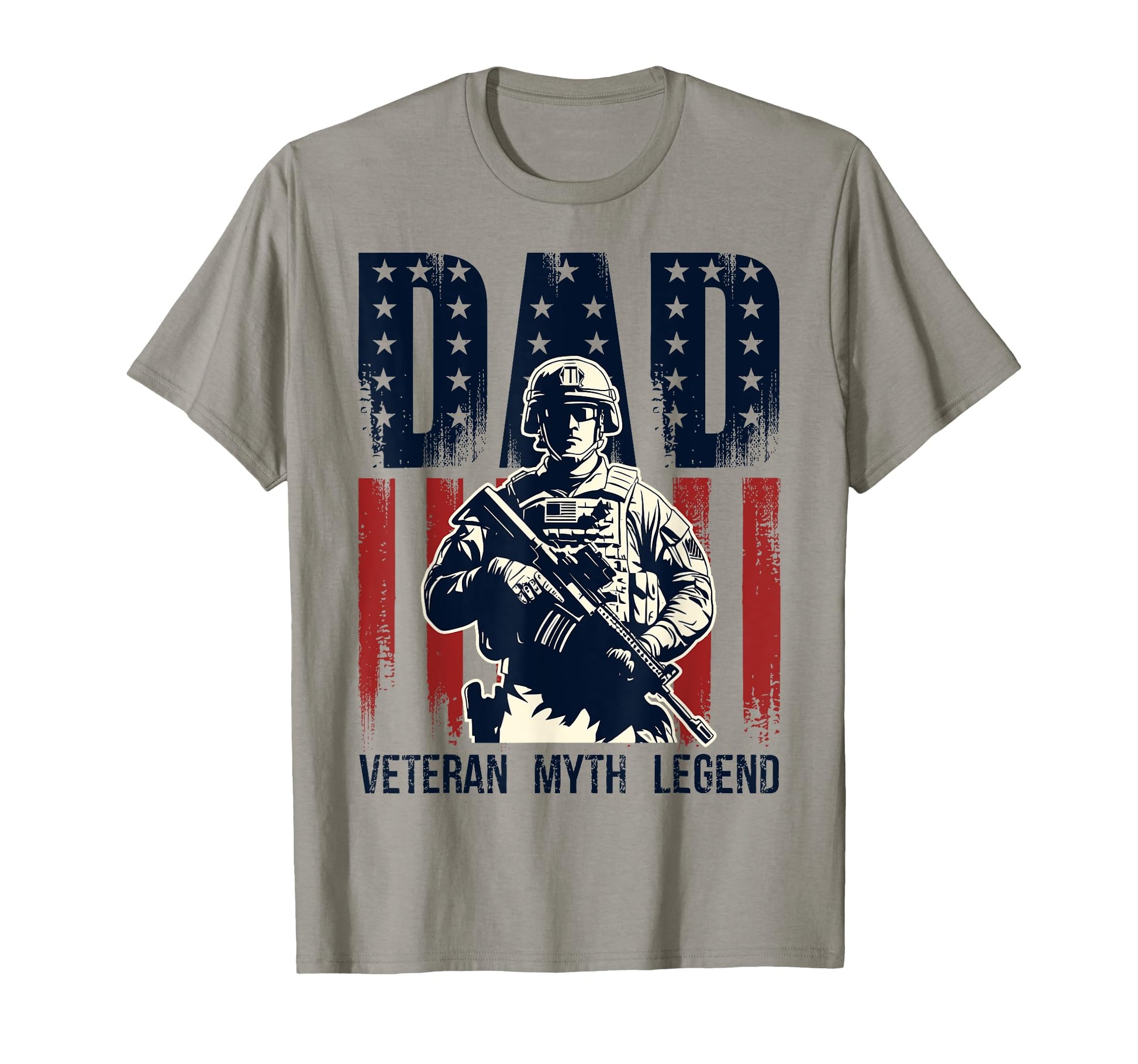 Dad Veteran Myth Legend Fathers Day T-Shirt - Minimalist Print Men Women - T-Shirt, Sweatshirt, Hoodie