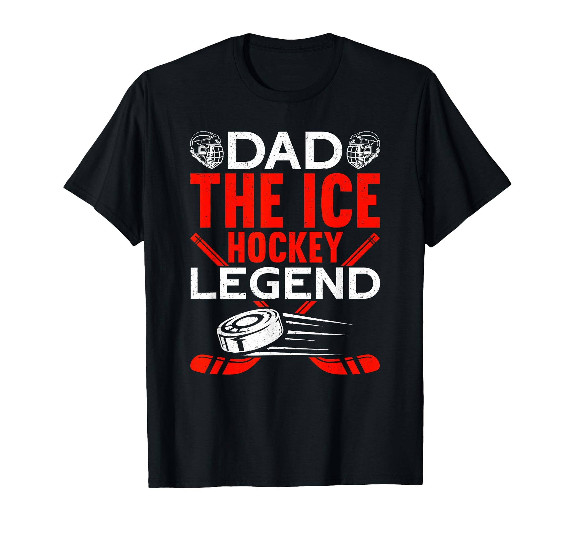 Dad Ice Hockey Legend Fathers Day Funny T-Shirt - Unique Graphic Men Women - T-Shirt, Sweatshirt, Hoodie