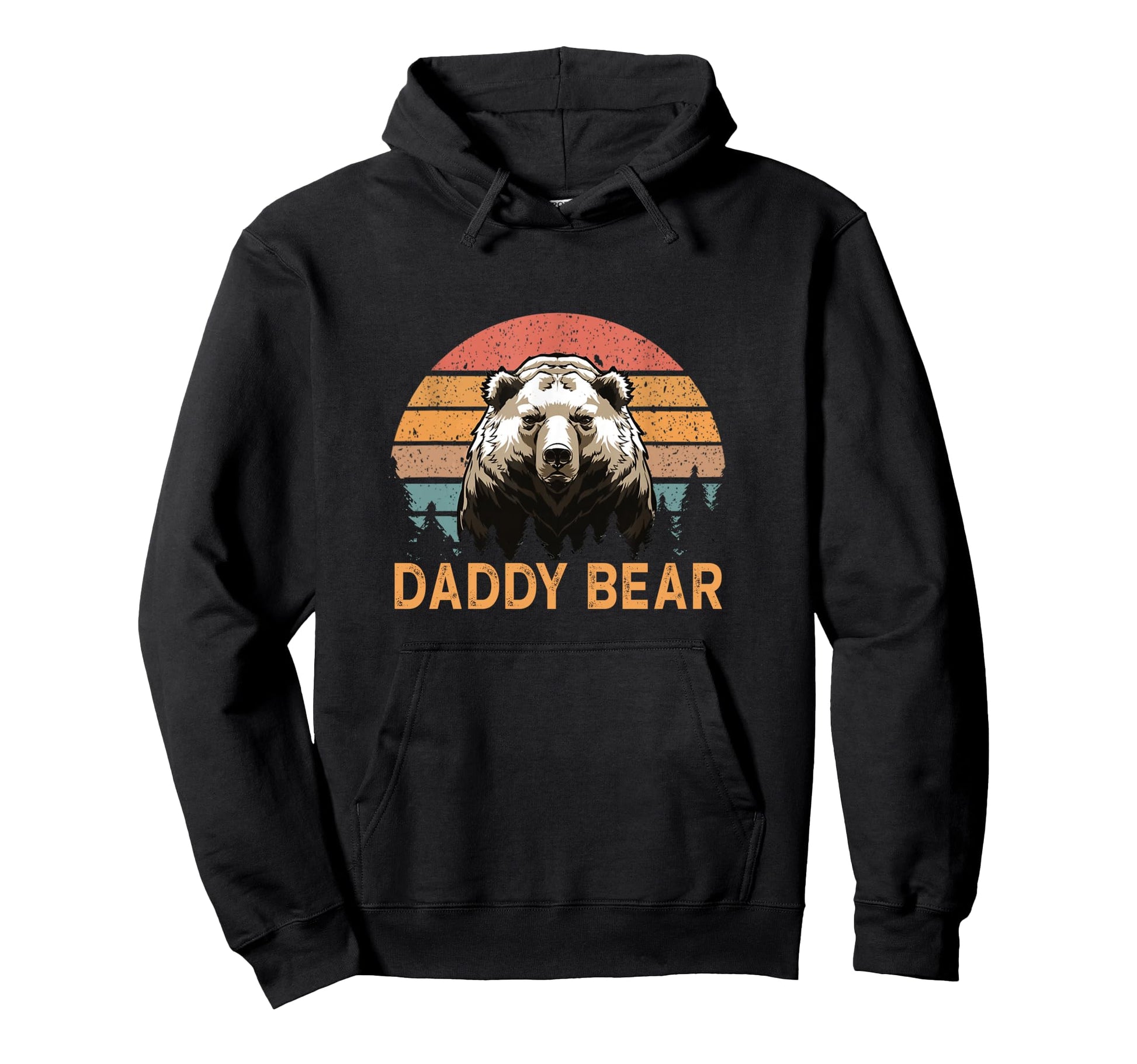 Daddy Bear Sunset Papa Dad Camping Hoodie - Graphic Print for Adults - T-Shirt, Sweatshirt, Hoodie