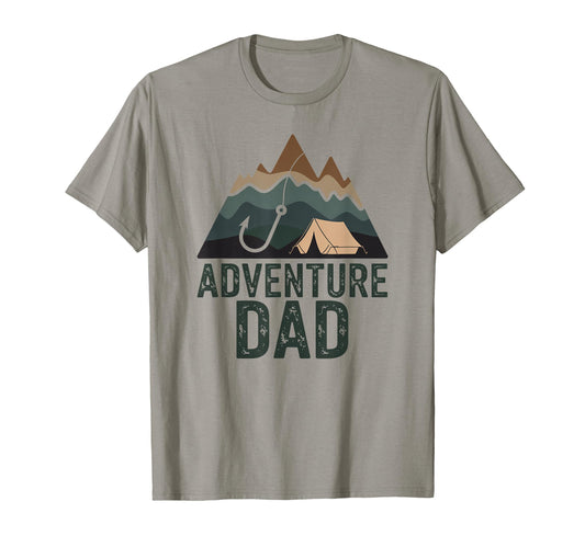 Adventure Dad Outdoor Hiking And Camping T-Shirt - Graphic Print Unisex - T-Shirt, Sweatshirt, Hoodie