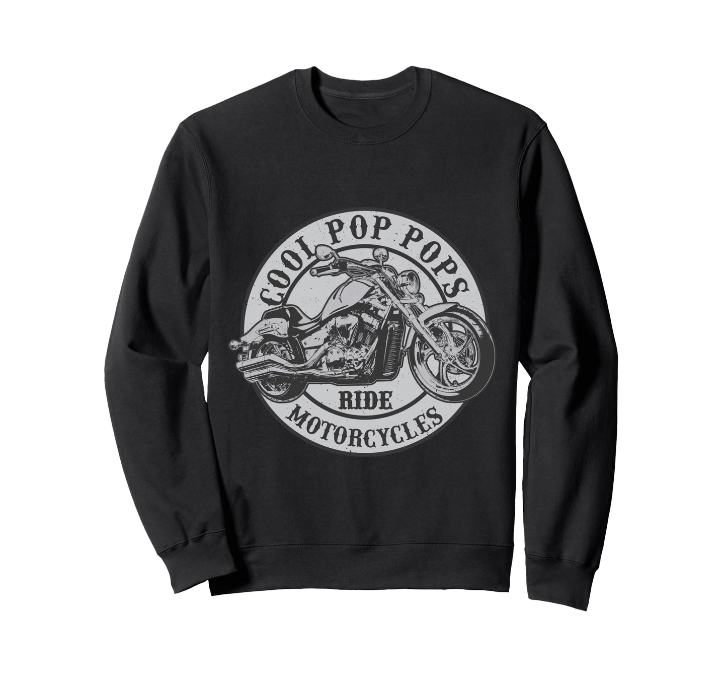 Pop Pop Ride Motorcycles Novelty Sweatshirt - Minimalist Print Unisex - T-Shirt, Sweatshirt, Hoodie