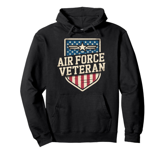 Air Force Veteran Us American Flag Dad Hoodie - Streetwear Style Men Women - T-Shirt, Sweatshirt, Hoodie