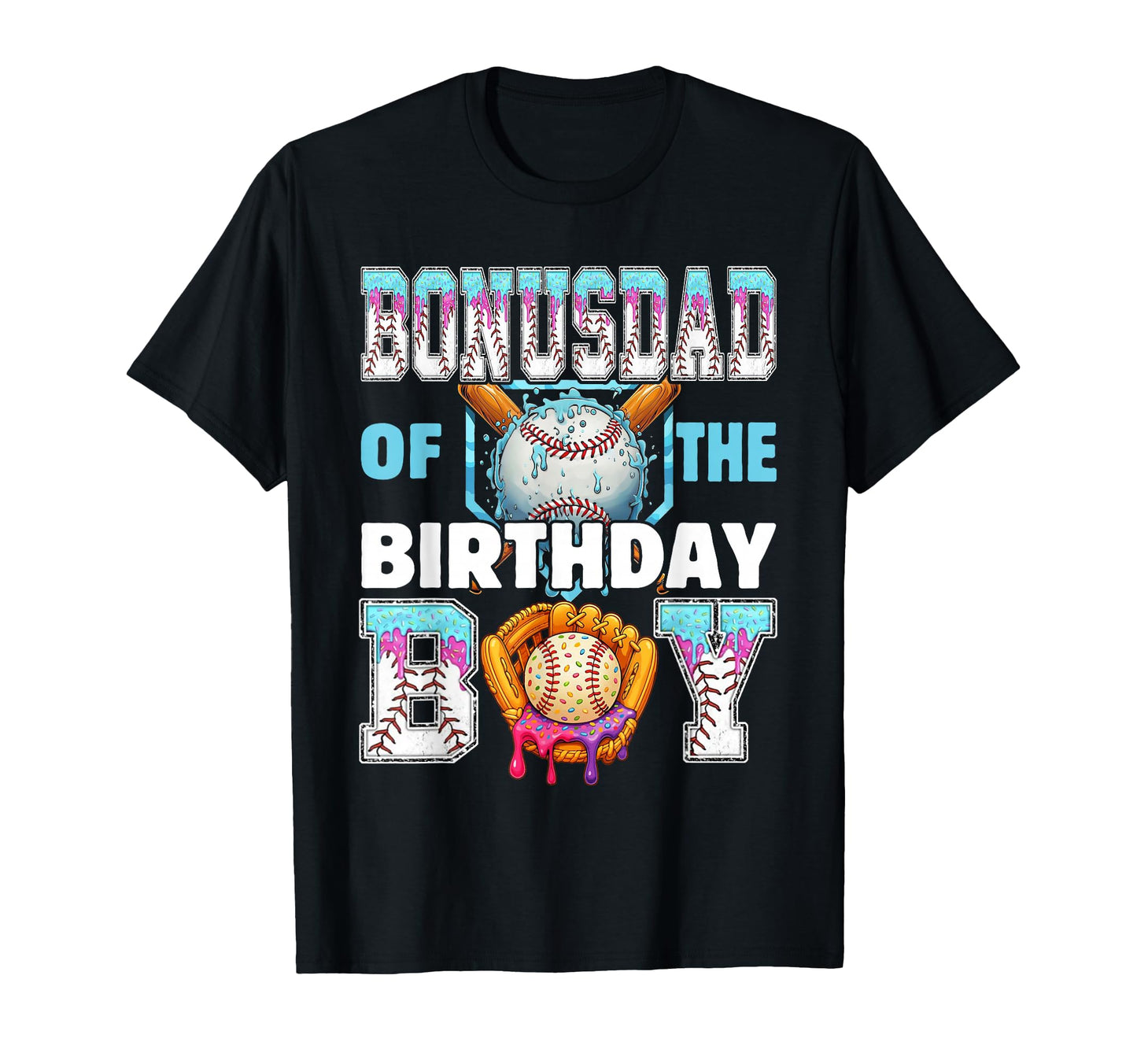 Baseball Ice Cream Drip Bonus T-Shirt - Casual Everyday Wear for Adults - T-Shirt, Sweatshirt, Hoodie