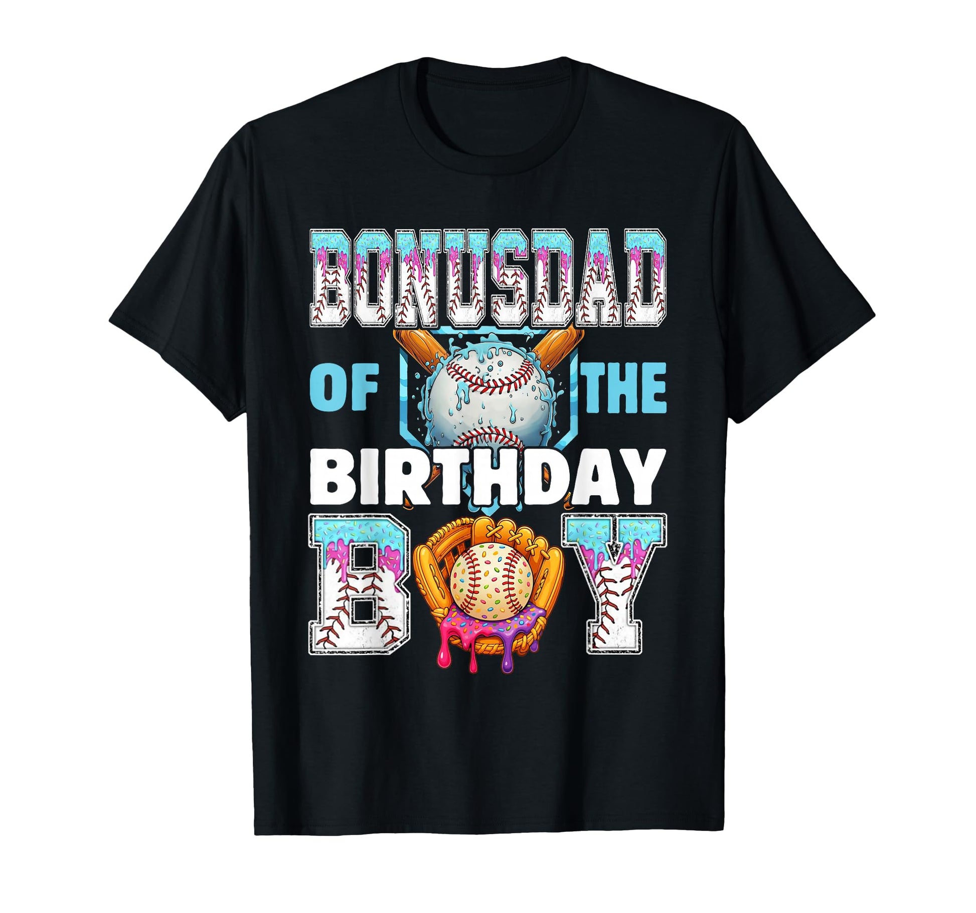 Baseball Ice Cream Drip Bonus T-Shirt - Casual Everyday Wear for Adults - T-Shirt, Sweatshirt, Hoodie