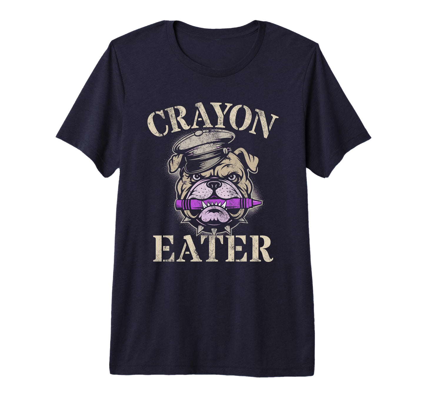 Funny Crayon Eater Bulldog Veterans T-Shirt - Novelty Apparel for Adults - T-Shirt, Sweatshirt, Hoodie