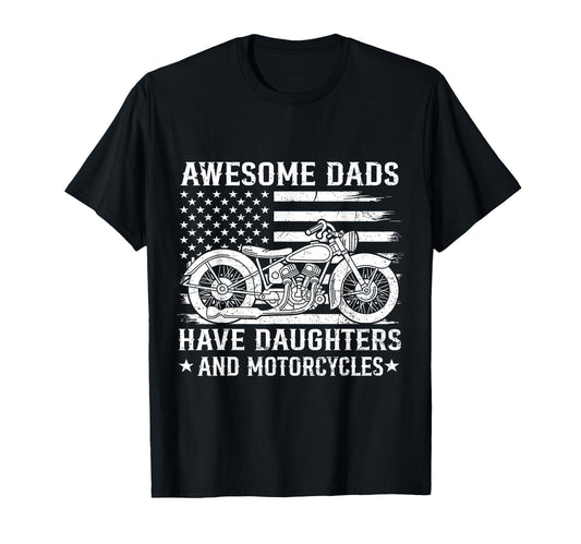 Awesome Dads Have Daughters And T-Shirt - Custom Art Print Men Women - T-Shirt, Sweatshirt, Hoodie