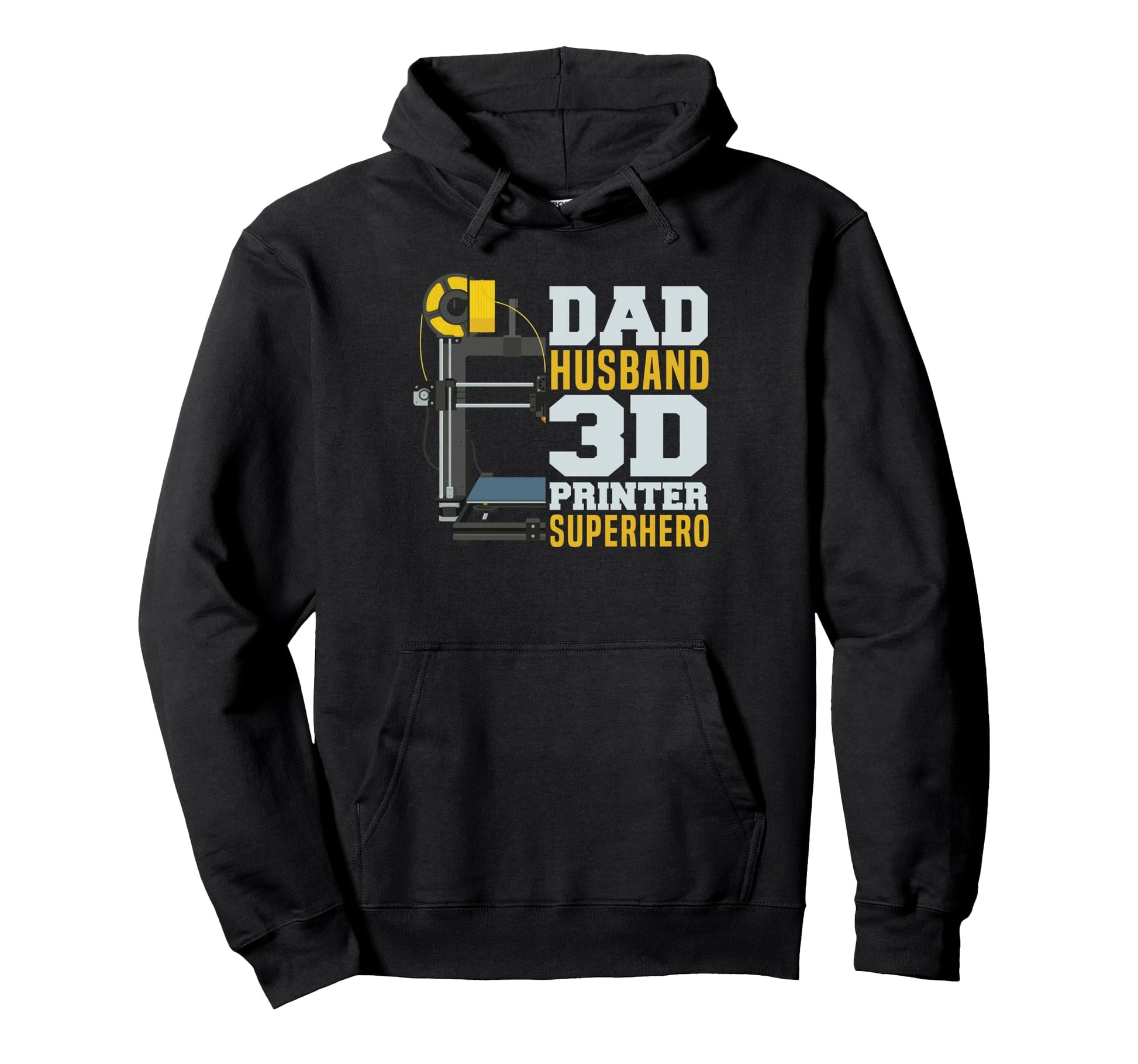 3D Printing Dad Husband 3D Printer Hoodie - Graphic Print for Adults - T-Shirt, Sweatshirt, Hoodie