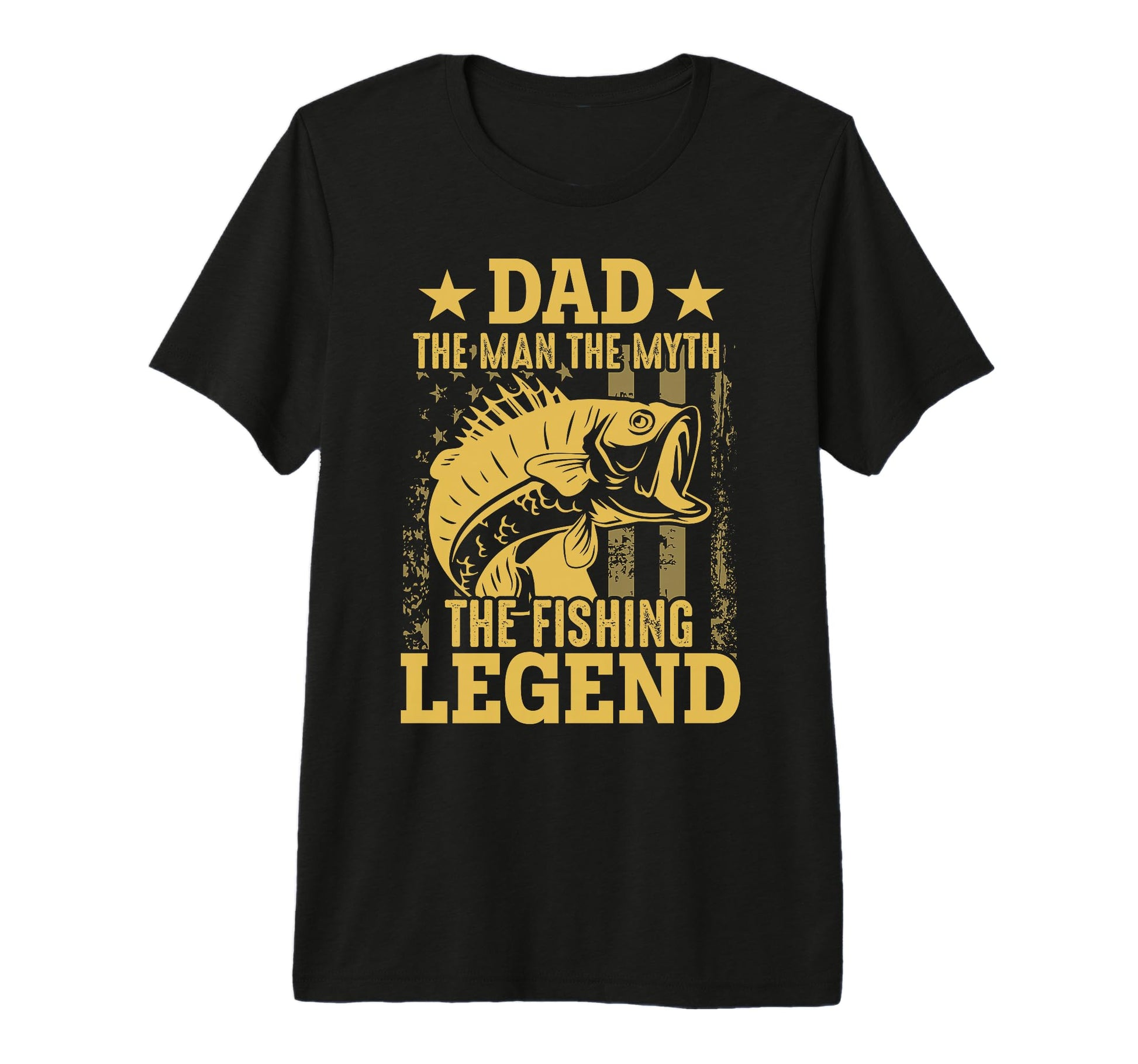 Dad Myth Fishing Legend Tri Blend T-Shirt - Custom Art Print for Adults - T-Shirt, Sweatshirt, Hoodie