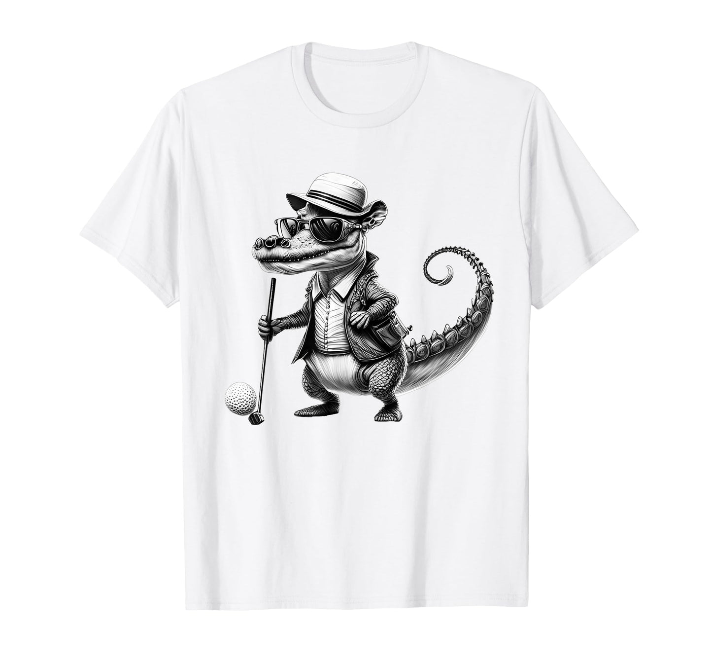 Funny Gator Golf Lovers Alligator T-Shirt - Fun Novelty Design for Adults - T-Shirt, Sweatshirt, Hoodie