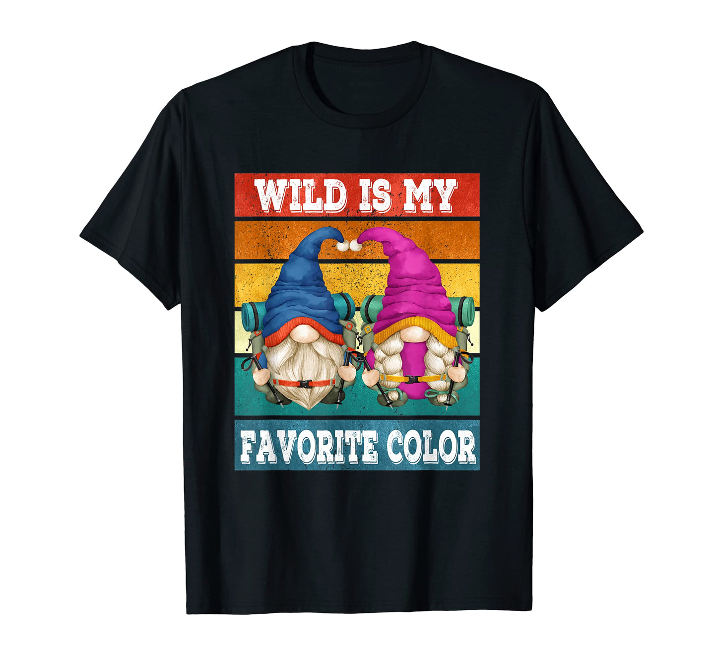 Hiker Mom And Dad Gnomes Travel T-Shirt - Minimalist Print Men Women - T-Shirt, Sweatshirt, Hoodie