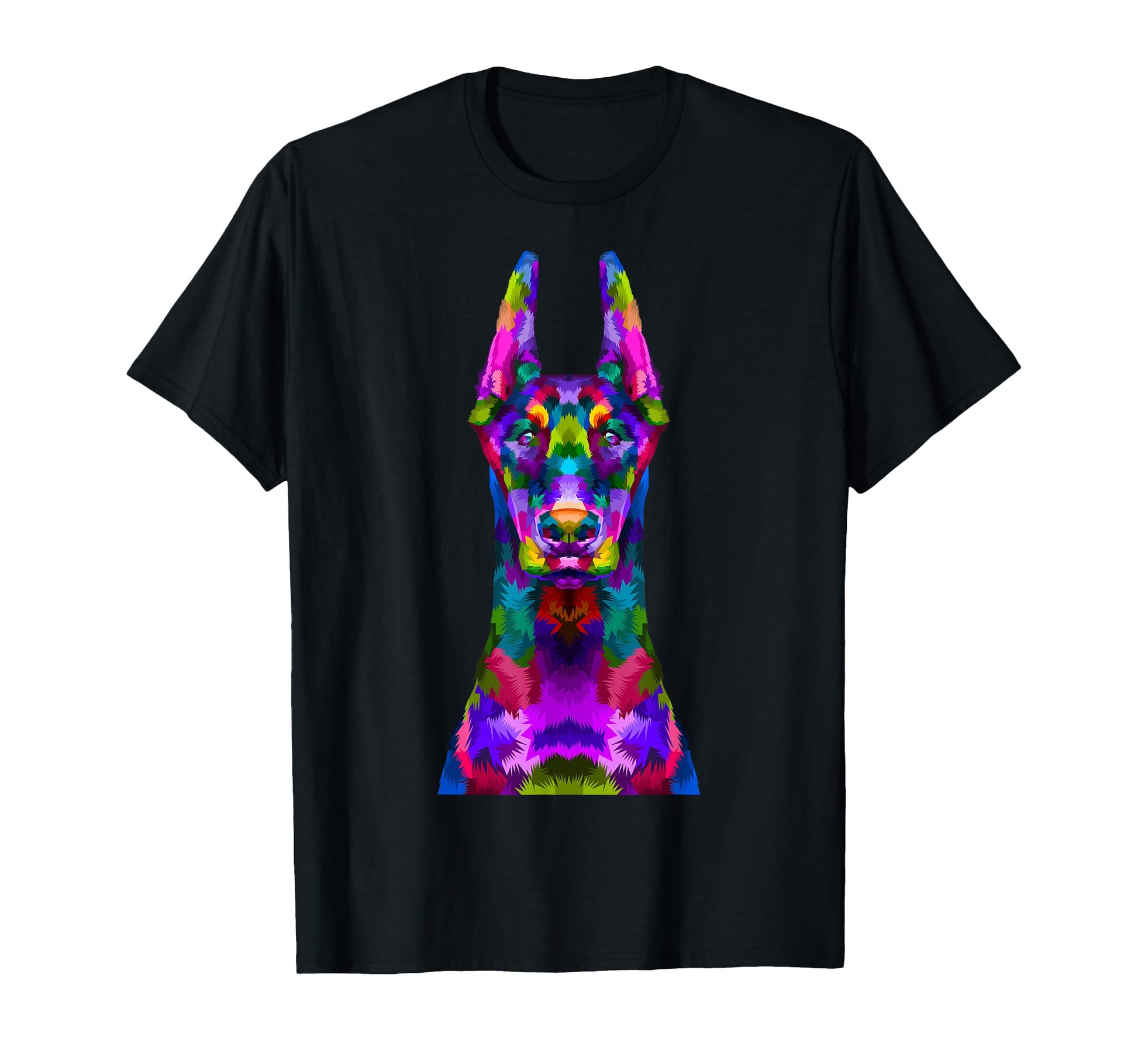 Dobie Doberman Pop Art Portrait T-Shirt - Casual Everyday Wear for Adults - T-Shirt, Sweatshirt, Hoodie