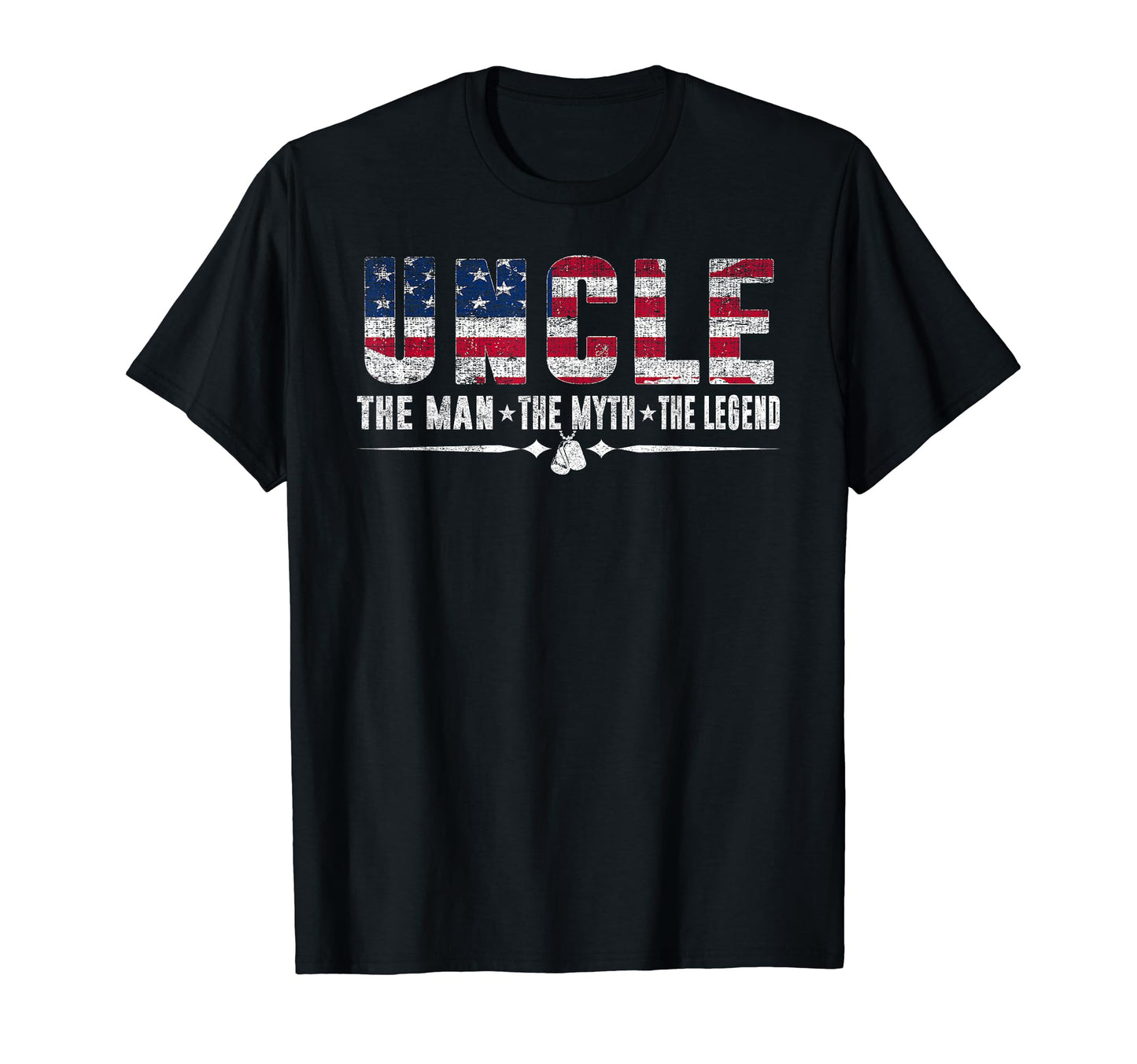 Uncle Myth Legend Usa Flag Fathers T-Shirt - Minimalist Print for Adults - T-Shirt, Sweatshirt, Hoodie