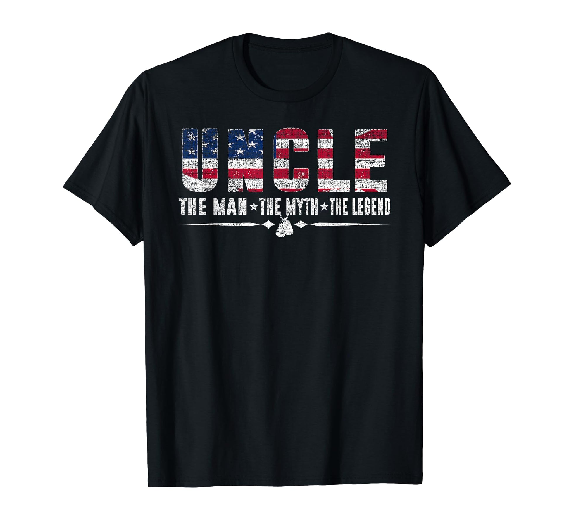 Uncle Myth Legend Usa Flag Fathers T-Shirt - Minimalist Print for Adults - T-Shirt, Sweatshirt, Hoodie