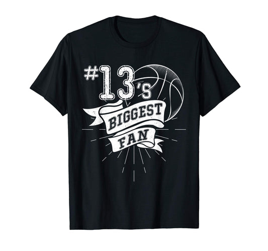 Biggest Fan Baseball Player Number 13 T-Shirt - Trendy Graphic for Adults - T-Shirt, Sweatshirt, Hoodie